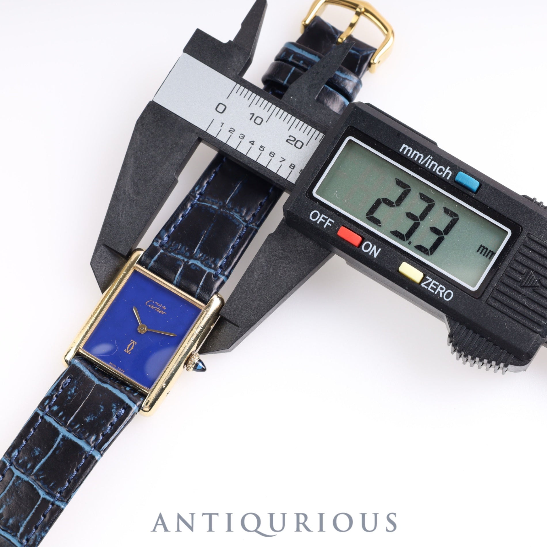Cartier Must Tank LM Manual Winding SV925 Lapis Lazuli Dial Box Cartier Boutique Complete Service