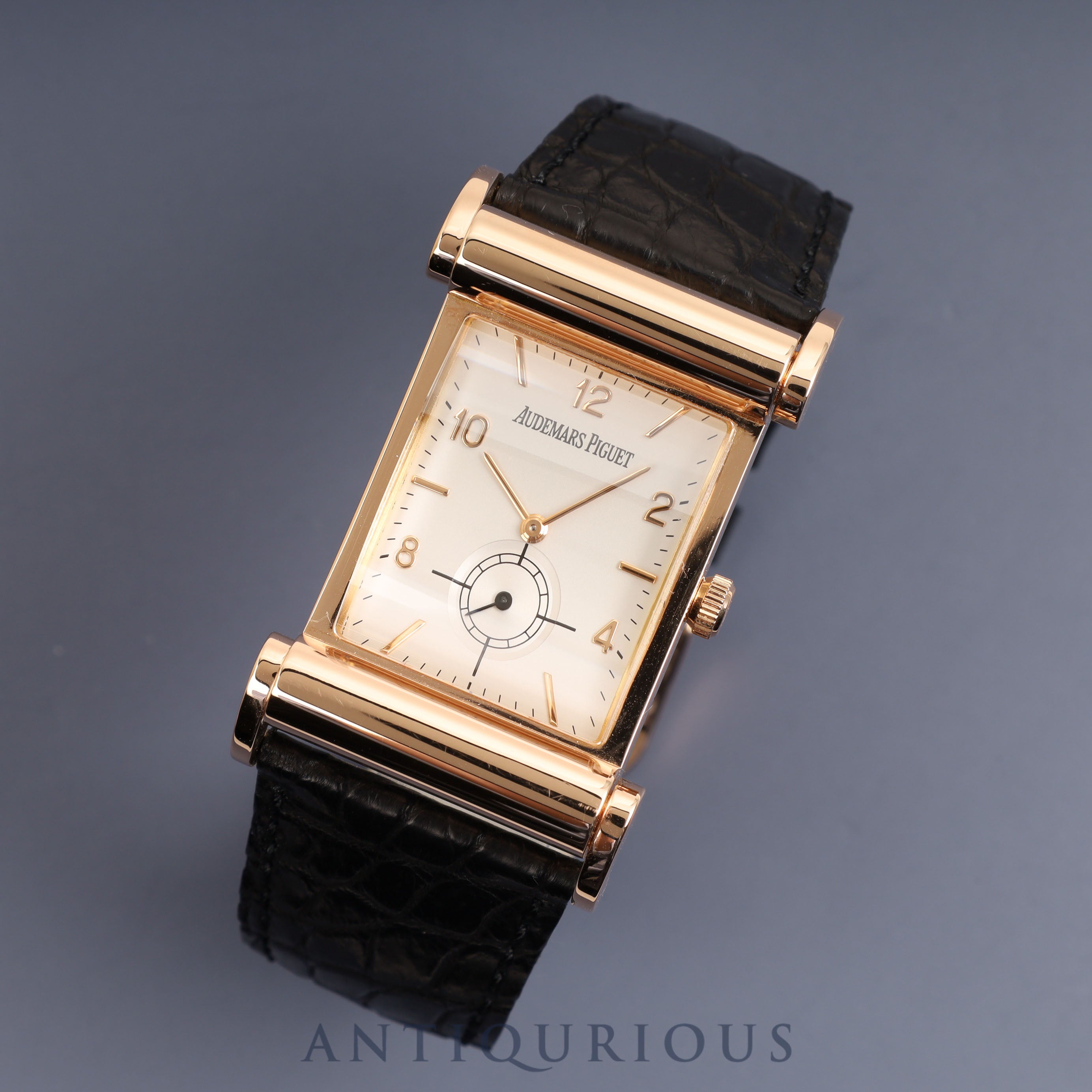 オーデマ・ピゲ カナぺ 149340R.00.A002XX.01 手巻き Cal.2085/2832 750PG 革 純正尾錠(750PG)アイボリー文字盤 紙箱 コンプリートサービス済み