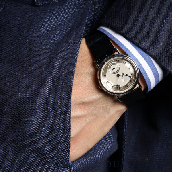 ブレゲ クラシック 3360 手巻き Cal.818 WG 革 シルバー文字盤 箱