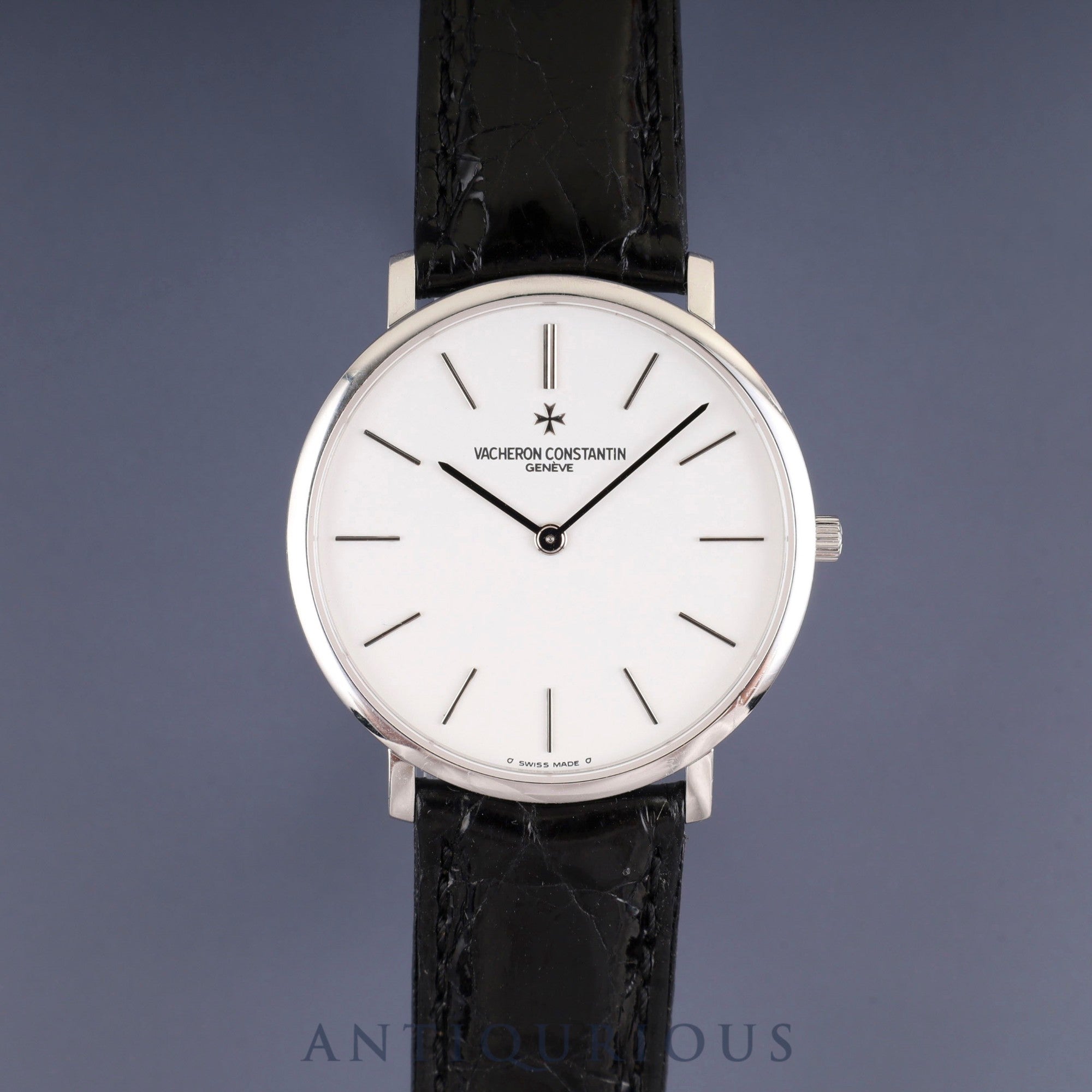 ヴァシュロン・コンスタンタン エッセンシャル 31160 / 000G 手巻き Cal.1132.2 750WG 革 純正尾錠(750WG) ホワイト文字盤 箱 ケース 冊子 保証書(2002年) オーバーホール済み