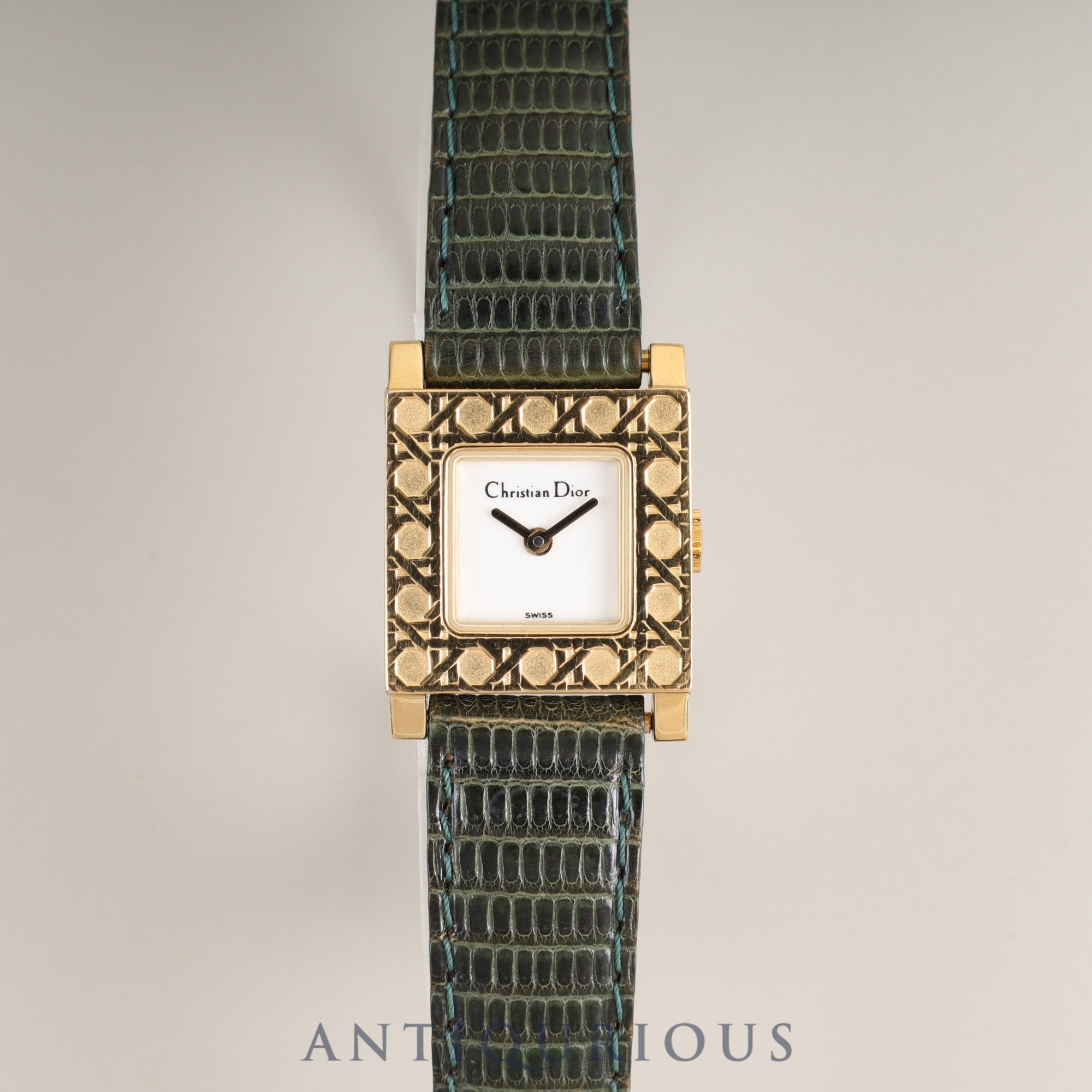 クリスチャンディオール ラ パリジェンヌ D60-159 クォーツ GP 純正革ベルト 純正尾錠(GP) ホワイト文字盤 オーバーホール済み