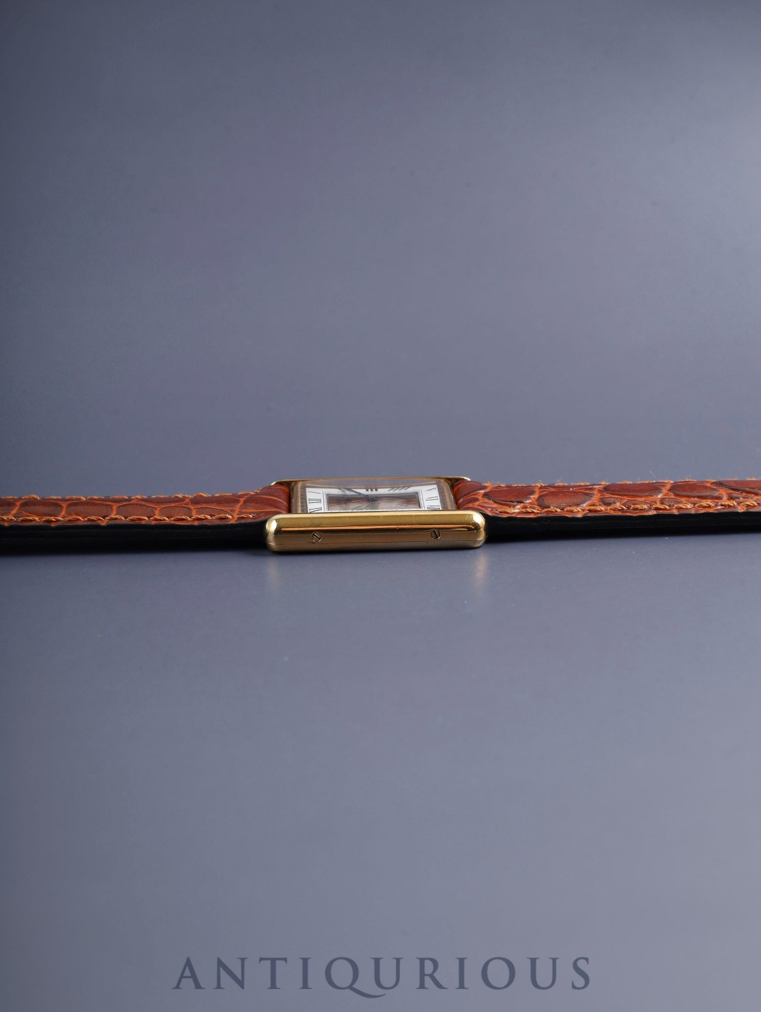 カルティエ マストタンク LM 590005 クォーツ Cal.690 SV925 革 純正尾錠(GP)フロントトリニティ文字盤(SWISS表記) 箱 冊子 保証書 オーバーホール済み