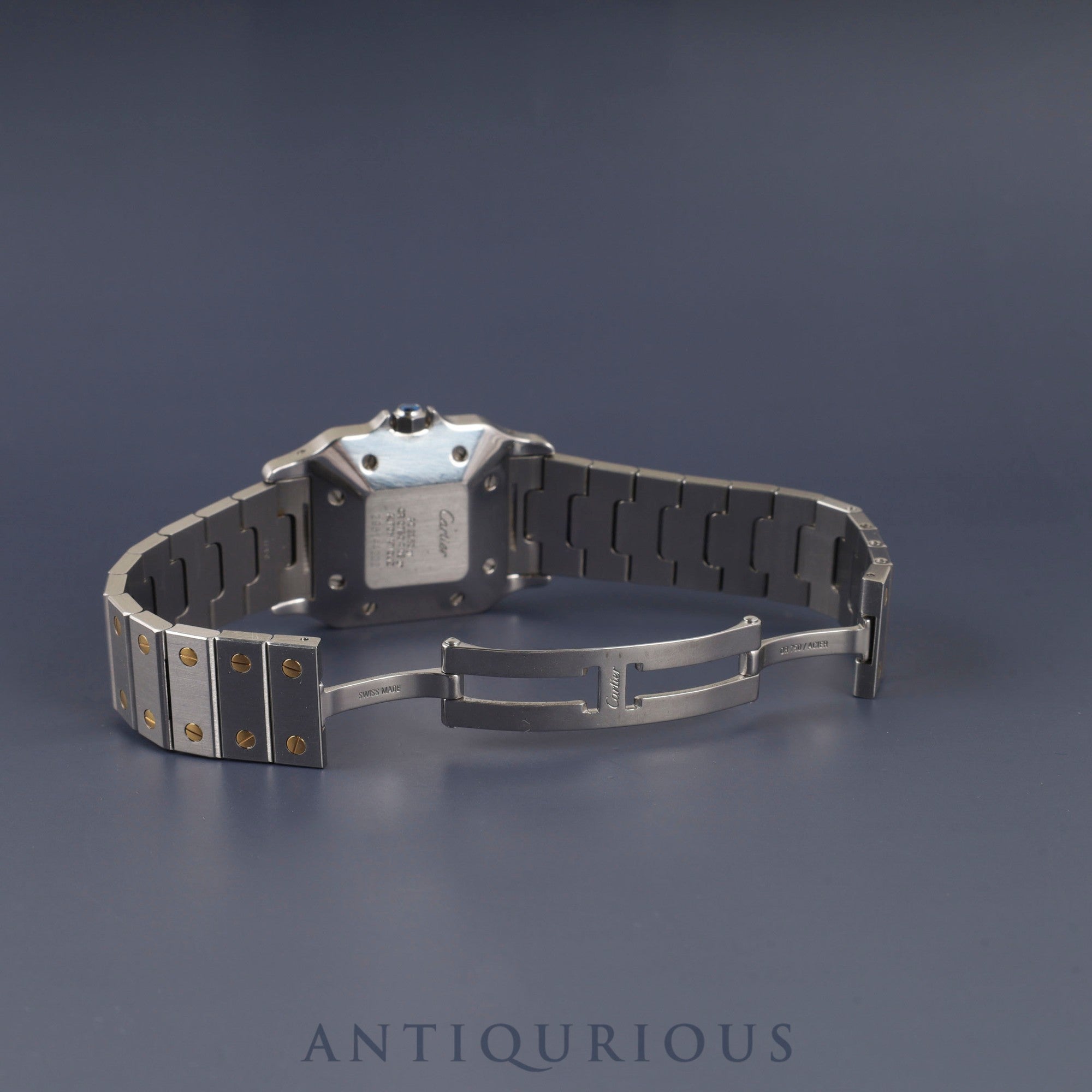 カルティエ サントス ガルベ LM AC 23.80 gr OR 0.750 4.05 gr /2961 自動巻き Cal.2671 SS/YG SS/YG ホワイトローマン文字盤 箱 冊子 保証書 カルティエ修理明細(2002年) オーバーホール済み