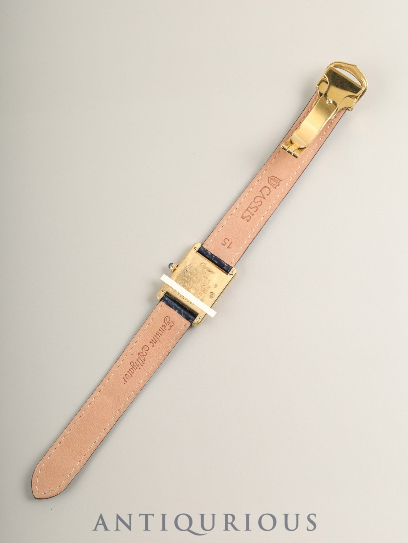 Cartier Must Tank SM 5057001 Quartz Cal.057 SV925 Leather Genuine Deployant Buckle (GP) Opaline Dial (SWISS marking) Warranty (1995) Overhauled