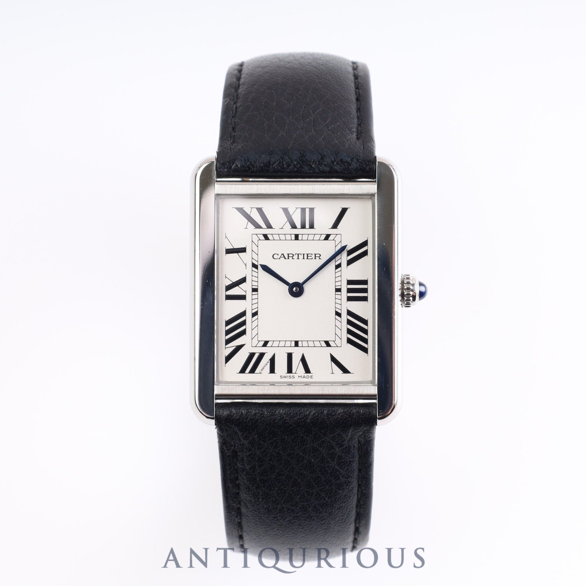 Cartier Tank Solo LM Quartz WSTA0028 / 3169 SS Leather Silver Dial Box Warranty (2019)