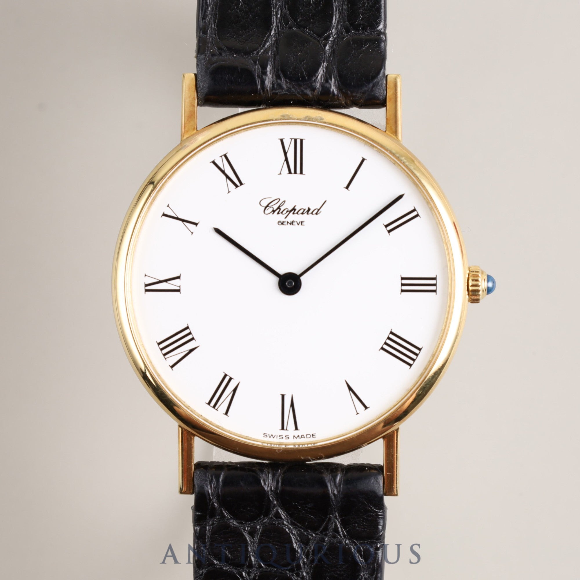 Chopard Classic 1091 Quartz Cal.955 432 YG Genuine leather strap Genuine buckle (GP) White dial Box Overhauled