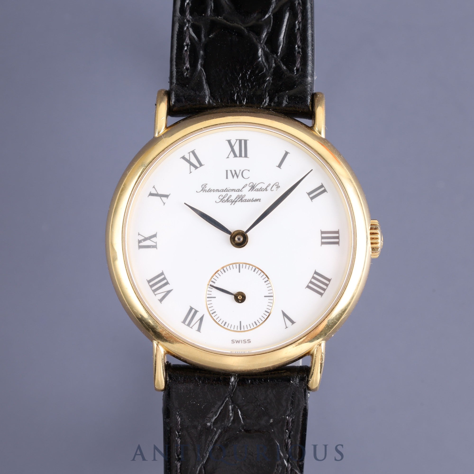 IWC Portofino IW2532 Manual winding Cal.4231 YG Leather Genuine buckle (GP) White dial 31.0mm Overhauled IWC