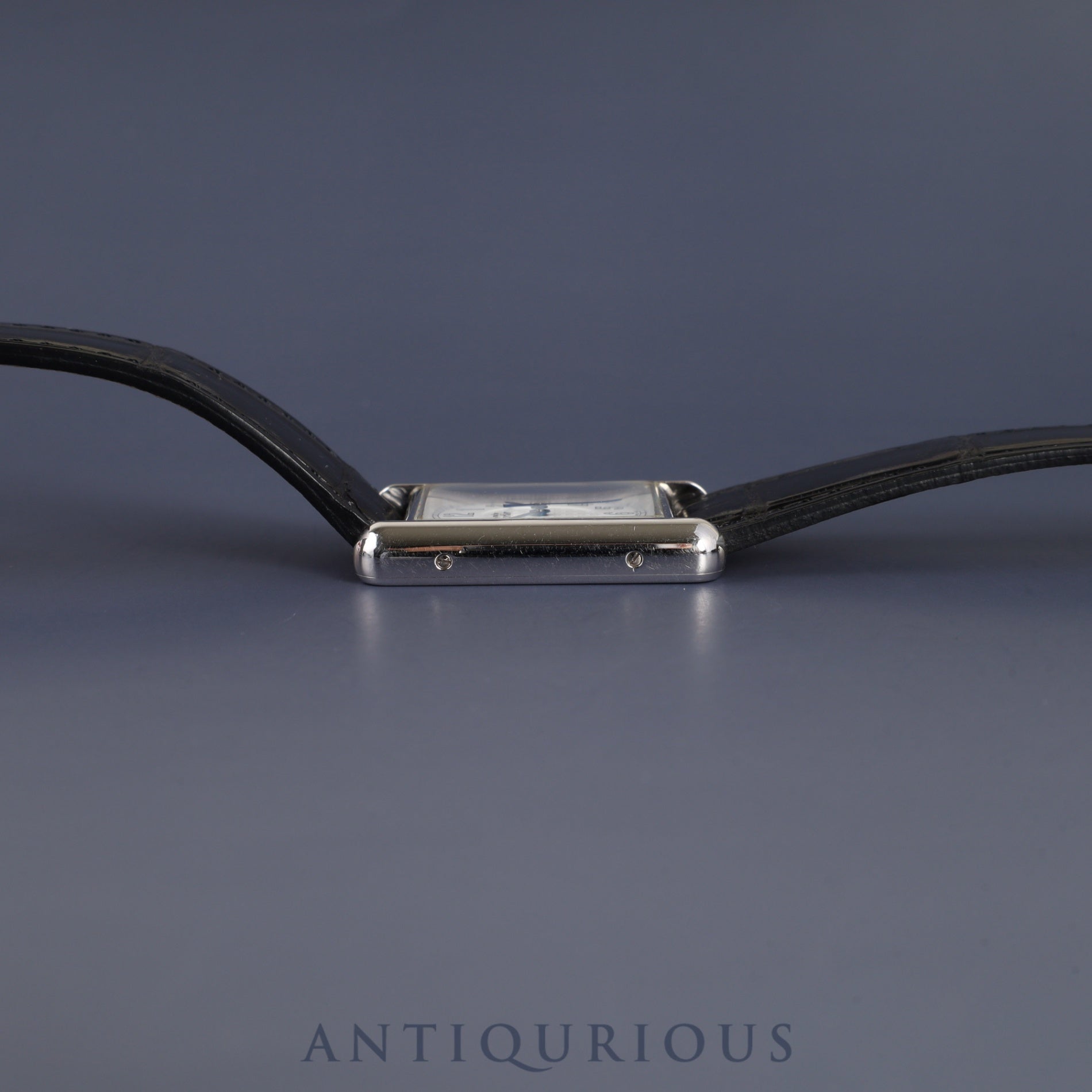 Cartier Must Tank GM (XL) 2414 Quartz Caliber 87 SV925 Leather Strap with Genuine D-Clock Buckle (Stainless Steel) Telephone Arabic Dial Overhauled