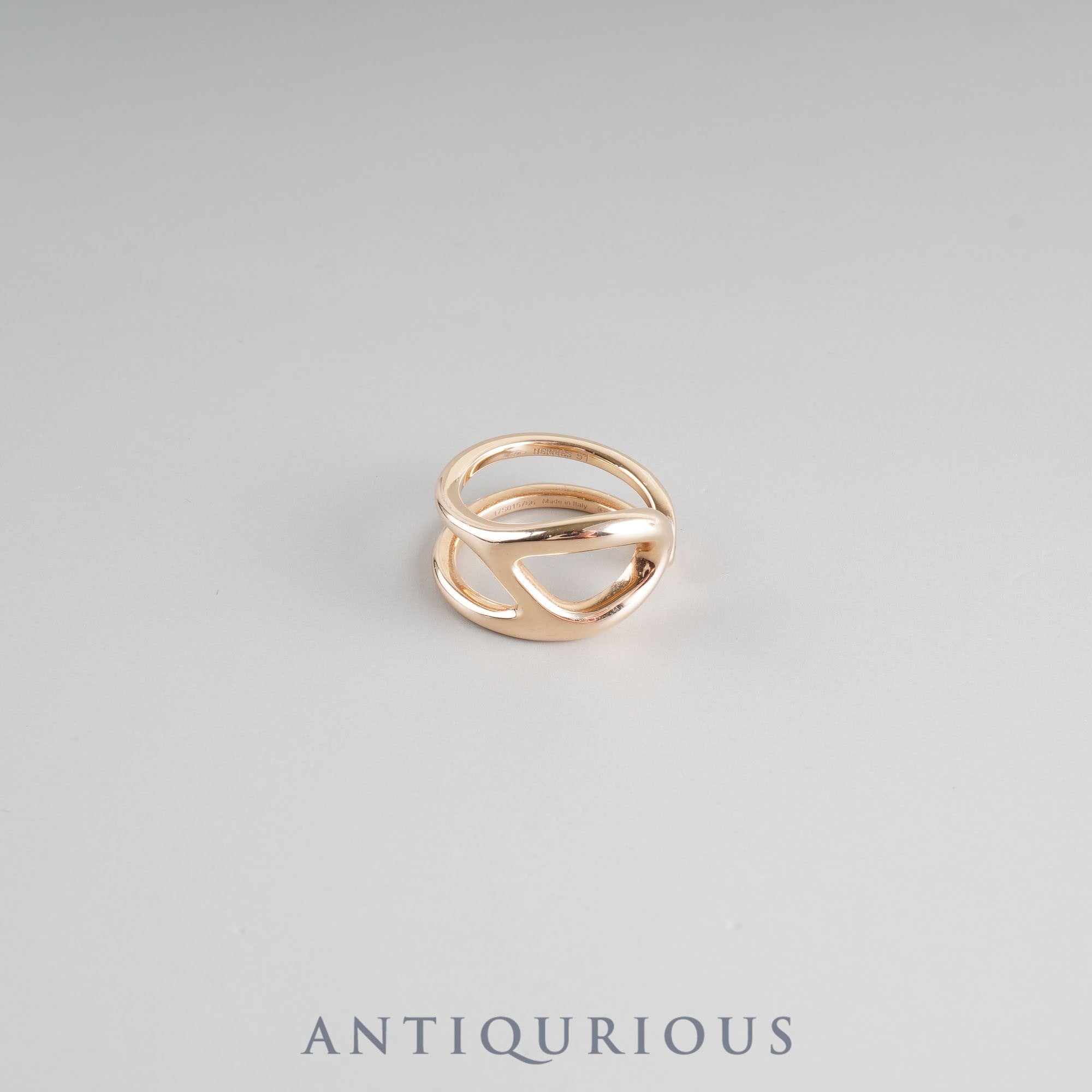 Hermes Ring Chaine d'Ancre Punk 750PG 51 Size 11