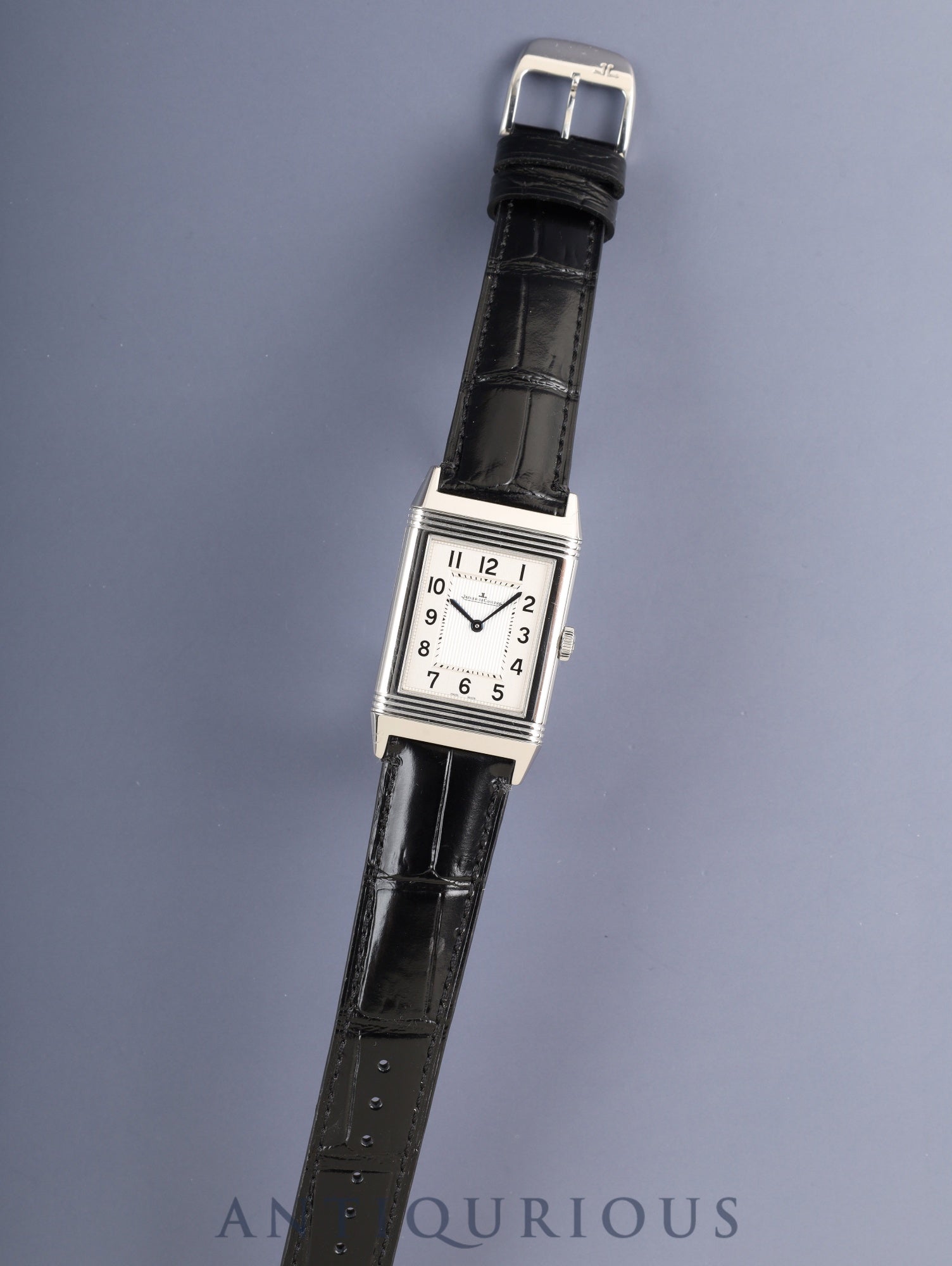 ジャガー・ルクルト グランド レベルソ ウルトラ スリム Q2788520/277.8.62 手巻き Cal.822 SS 革 純正ピンバックル(SS)シルバーアラビア文字盤 箱 保証書(2014年) 冊子 オーバーホール済み