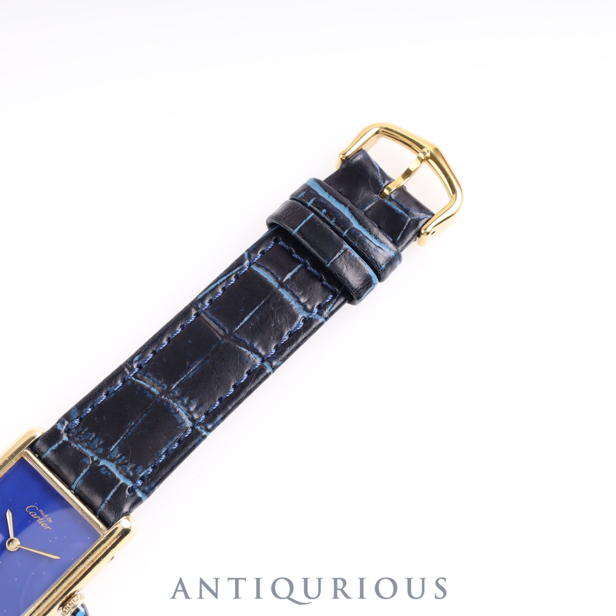 Cartier Must Tank LM Manual Winding SV925 Lapis Lazuli Dial Box Cartier Boutique Complete Service