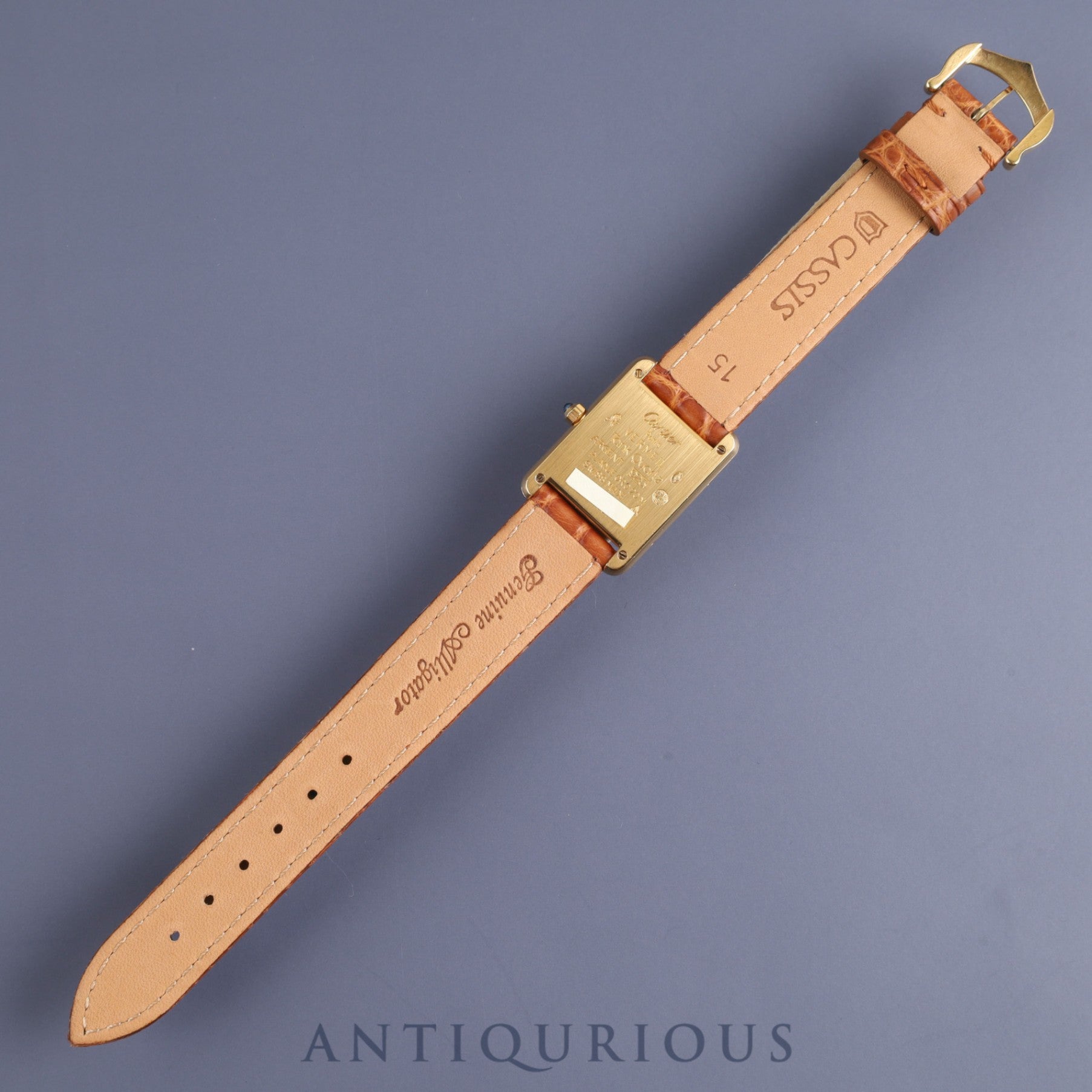 カルティエ マストタンク SM 3 66001 クォーツ Cal.157 925 革 純正尾錠(GP)アイボリーローマン文字盤 オーバーホール済み 新品仕上げ済み