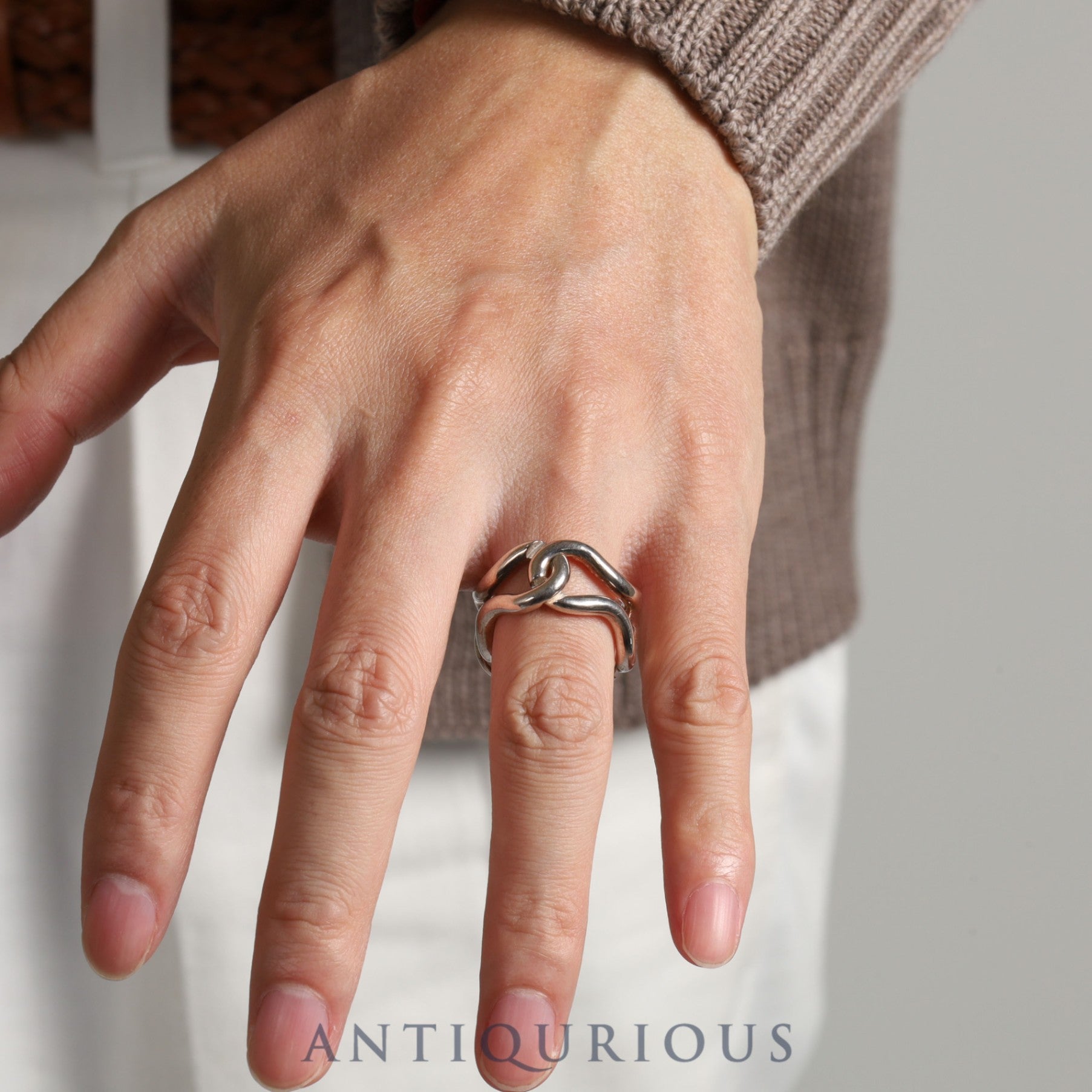 Bottega Veneta Ring Size 17 SV925 Box Bag