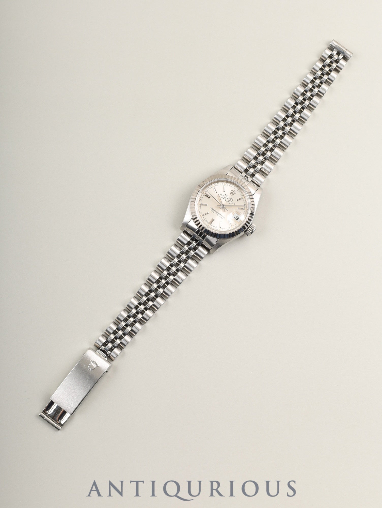 ロレックス デイトジャスト レディ 69174 自動巻き Cal.2135 SS/WG SS シルバー文字盤 箱 冊子 保証書(1989年)オーバーホール済み