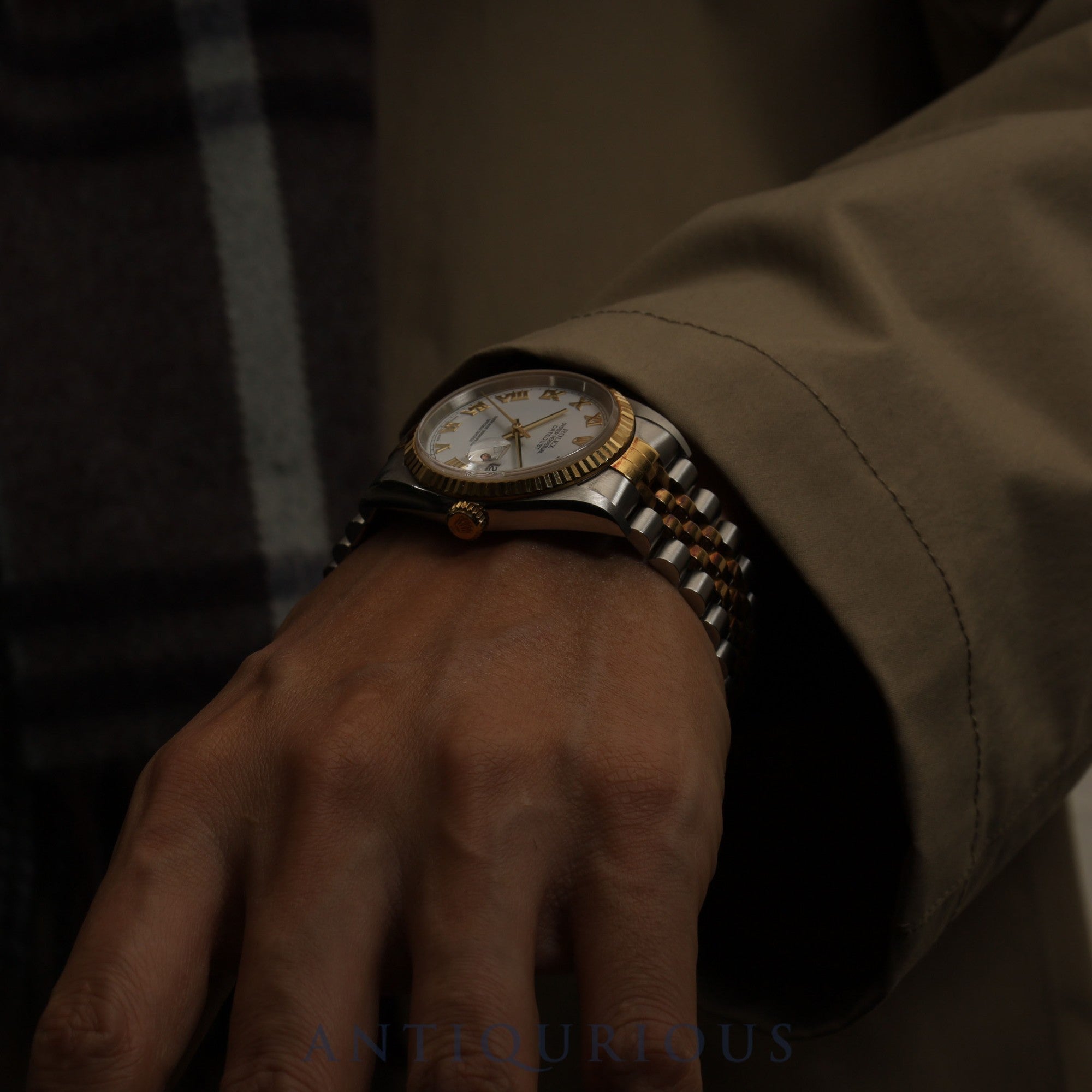 ロレックス デイトジャスト 36 16233 自動巻き Cal.3135 SS/YG SS/YG ホワイトシャンタン文字盤 P番(2000年) オーバーホール済み