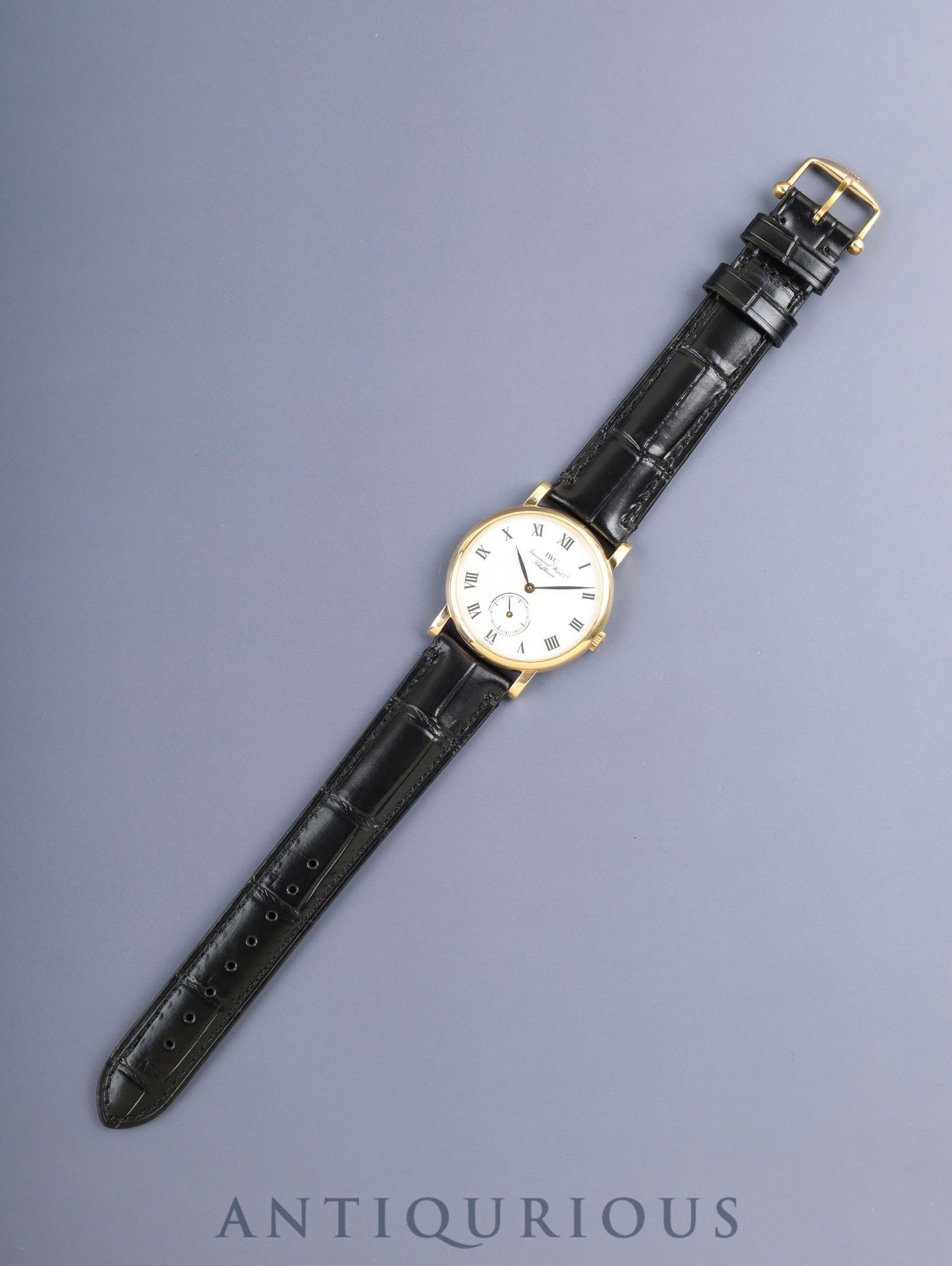 IWC ポートフィノ 2533-001 手巻き Cal.C.4231 750YG 革 純正ピンバックル(GP)ホワイトローマン文字盤 オーバーホール済み アイダブリュシー