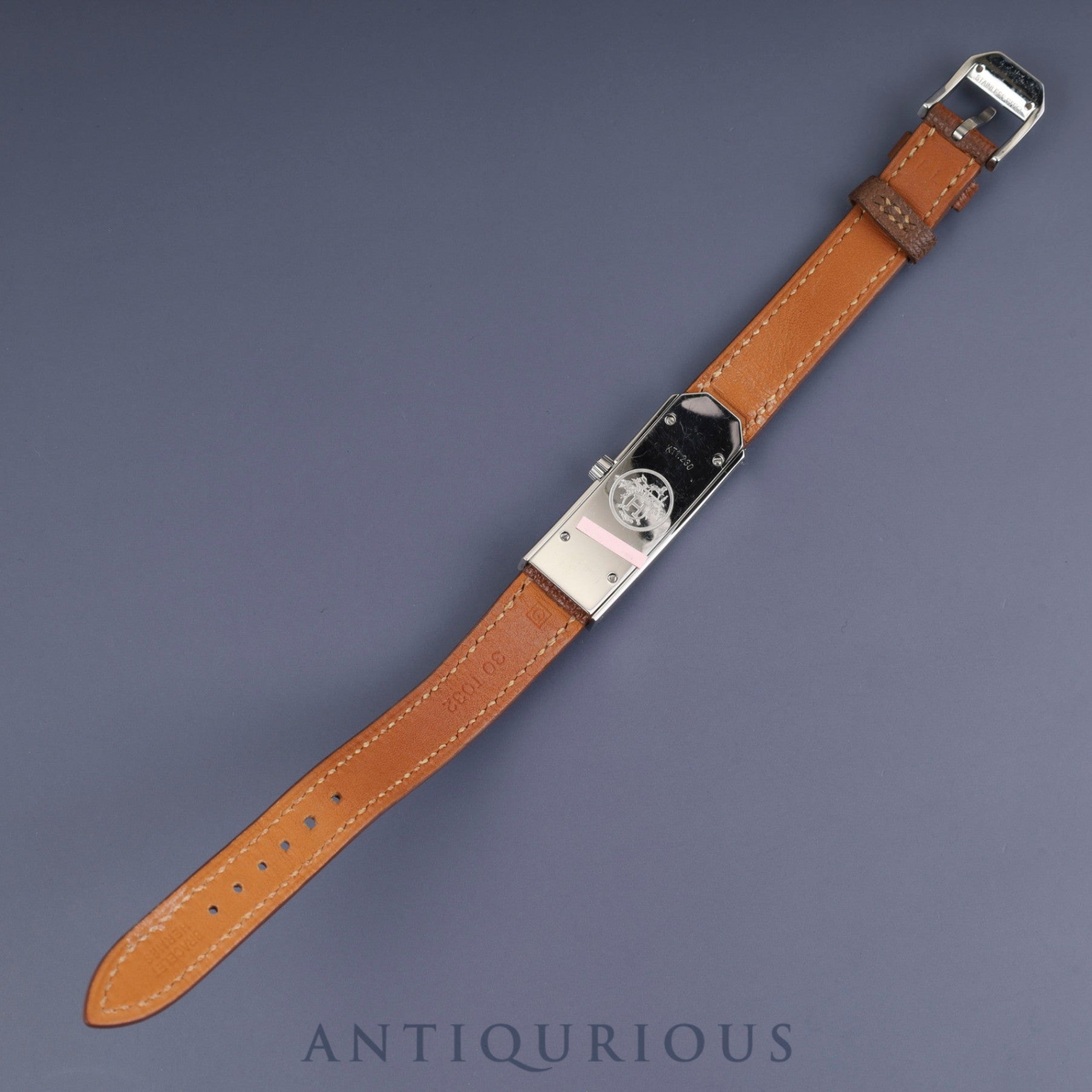 Hermes Kelly 2 4P Diamond KT1.230 Quartz Cal.280.002 SS Genuine Leather Strap (□Q Stamp: 2013) Genuine Buckle (SS) White Dial Overhauled
