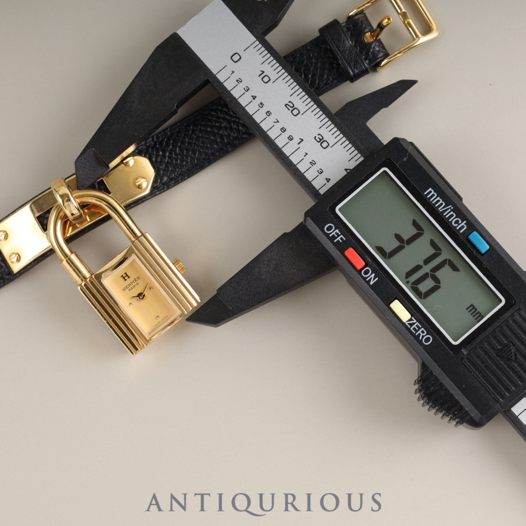 エルメス ケリーウォッチ KE1201470 クォーツ Cal.100.106 GP 純正革ベルト(◯Z刻印:1996年)純正尾錠(GP) シャンパン文字盤 箱 保証書(1997年) オーバーホール済み