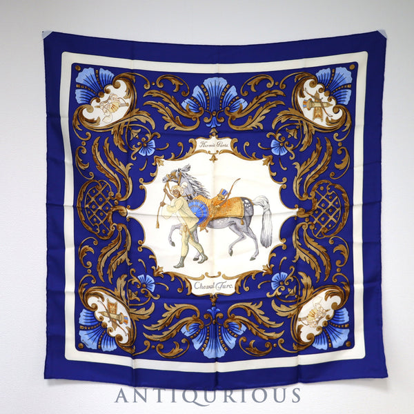 エルメス スカーフ カレ90 トルコの馬 SILK100%