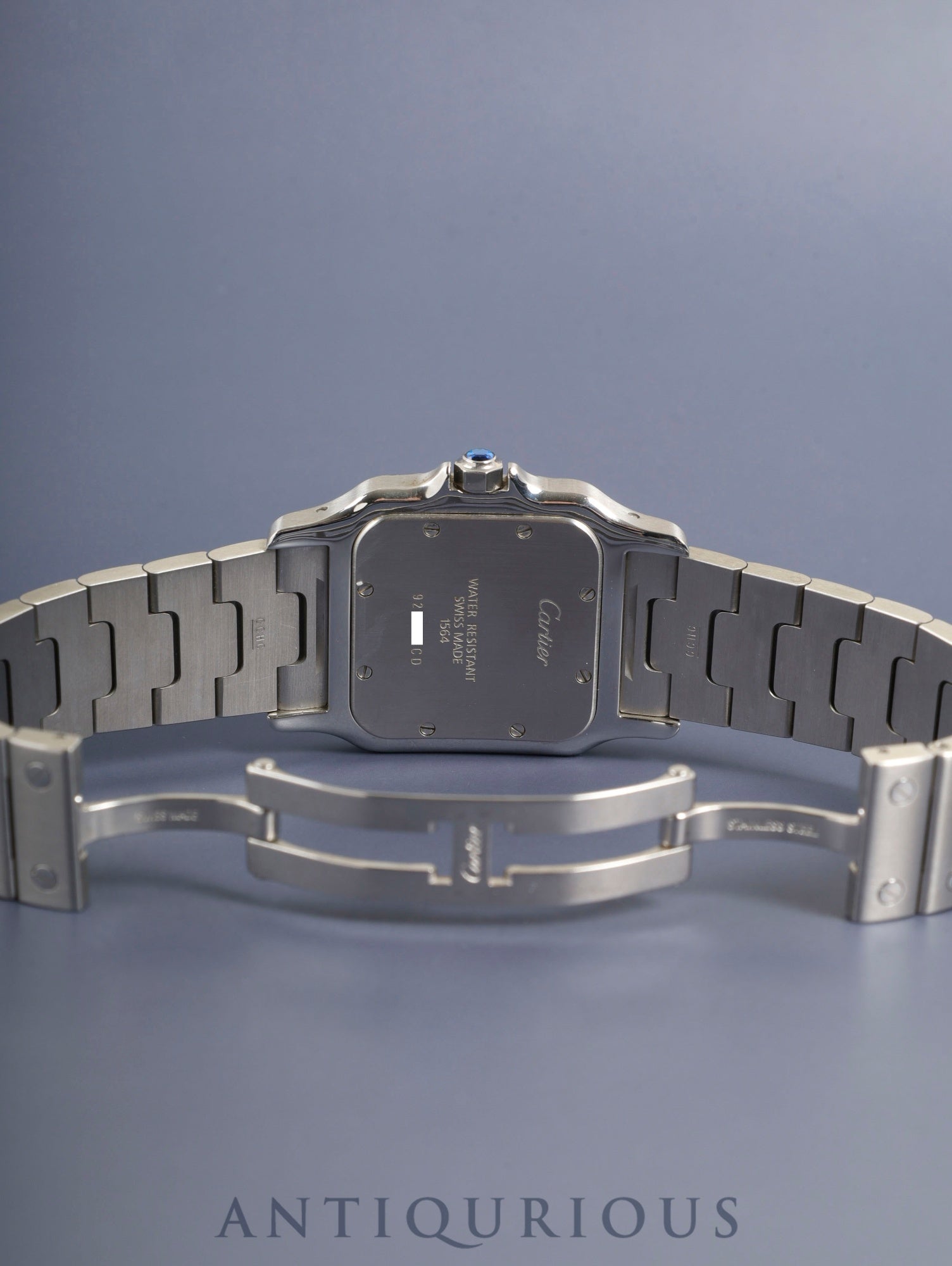 カルティエ サントス ガルベ LM W20060D6 / 1564 クォーツ Cal.687 SS SS ホワイトローマン文字盤(SWISS MADE表記) 箱 冊子 保証書(2003年)カルティエ修理証明書(2009年)オーバーホール済み