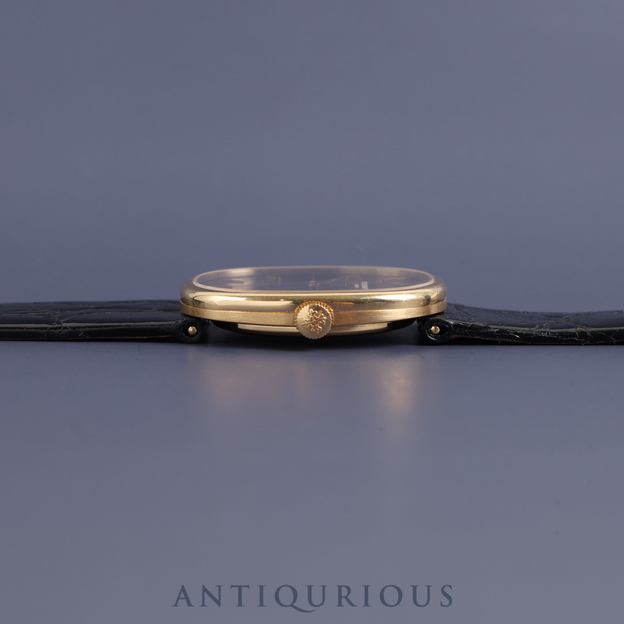 パテック・フィリップ ゴールデンエリプス 3848 手巻き Cal.215 750 革 純正尾錠(750)ブルー文字盤 オーバーホール済み