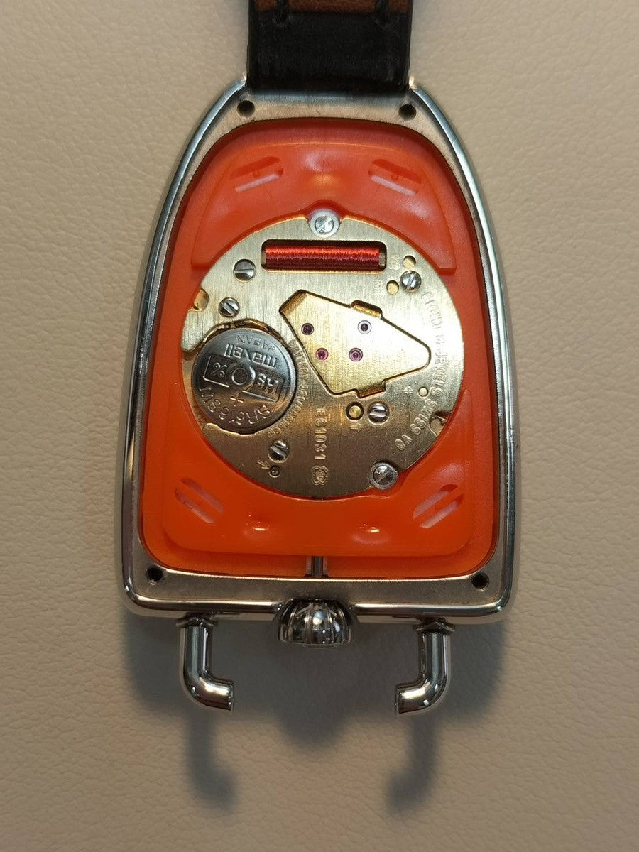 エルメス ギャロップ GA1.210 クォーツ SS 純正革ベルト(C刻印:2018年) 純正尾錠(SS)シルバー文字盤 オーバーホール済み