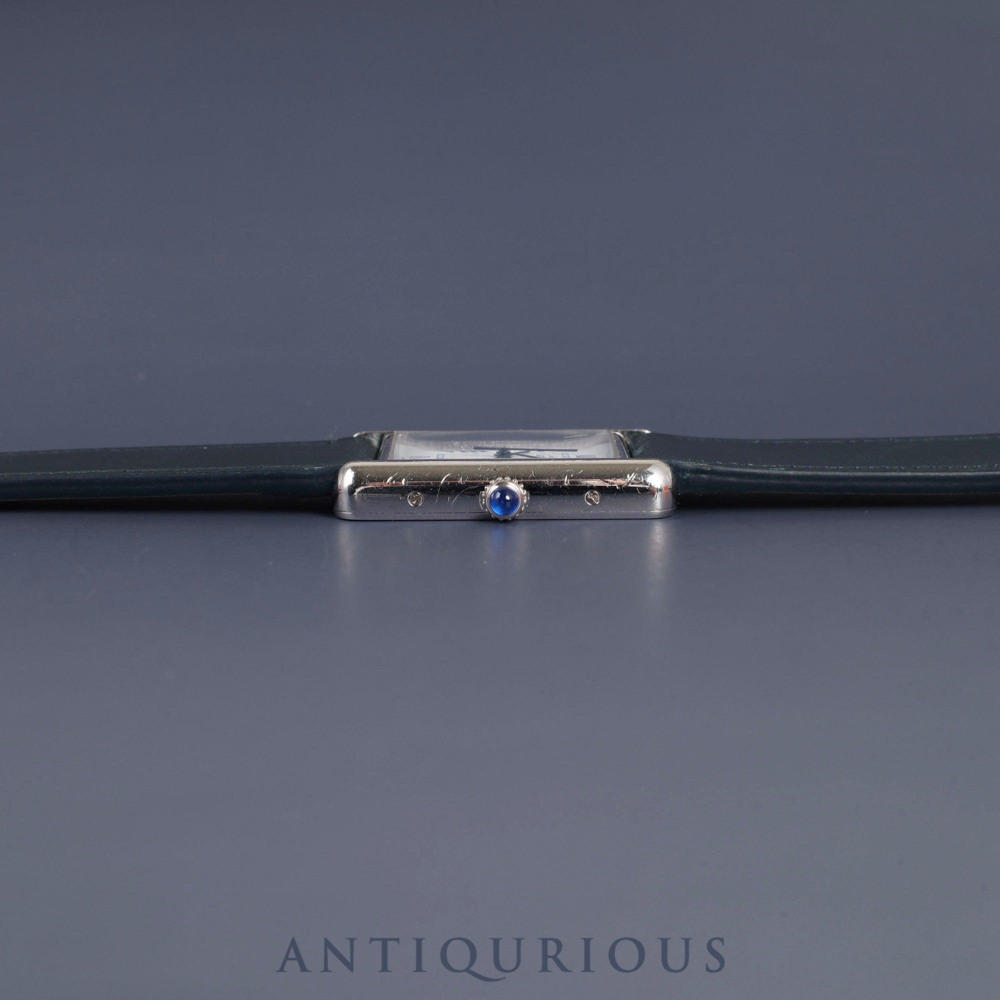 Cartier Must Tank GM (XL) 2414 Quartz Movement, SV925 Leather, Aftermarket Buckle (Stainless Steel), White Roman Dial (SWISS MADE Marking), Completely Serviced at a Cartier Boutique