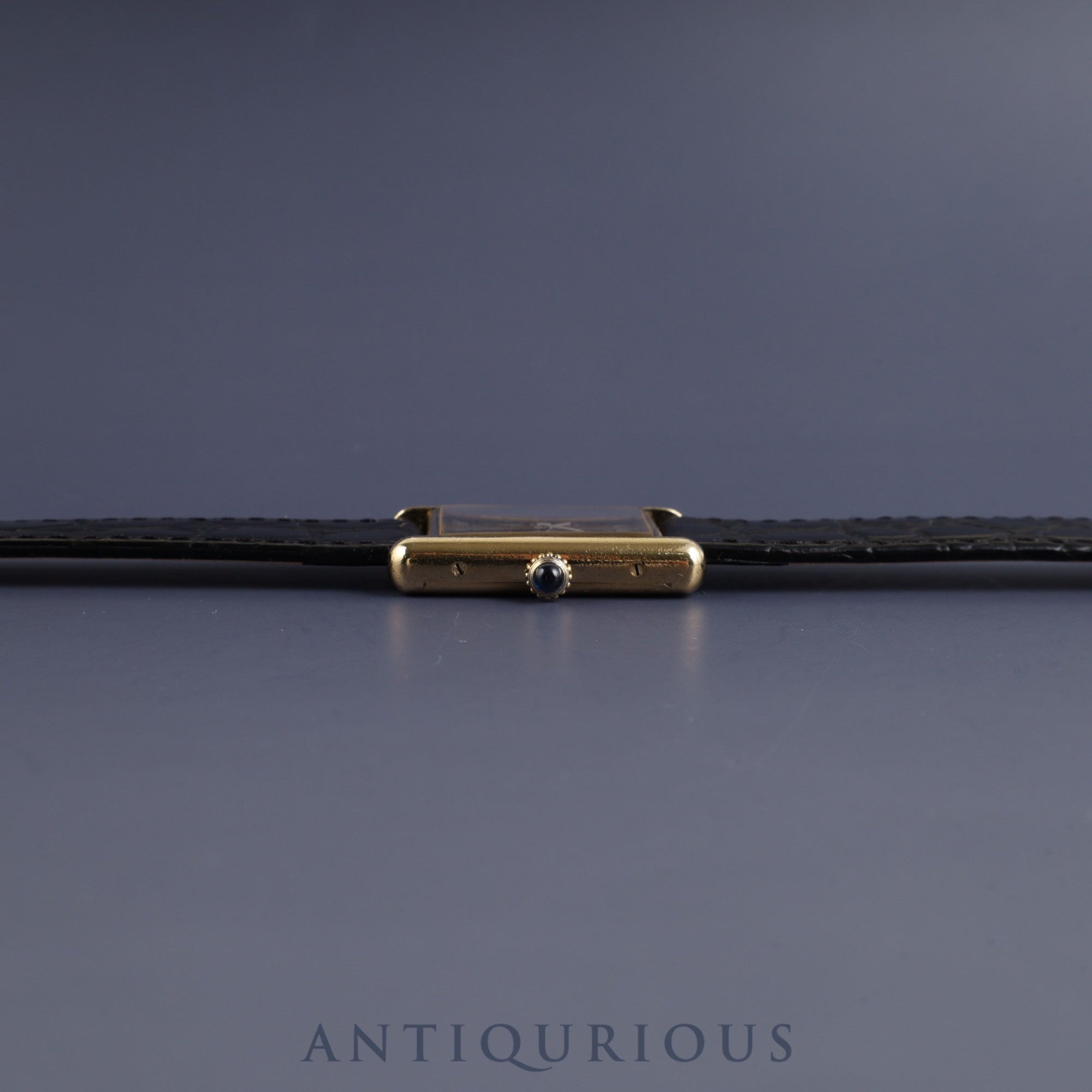 Cartier Must Tank LM Manual winding Cal.78-1 SV925 Leather Genuine buckle (GP) Black Roman dial Overhauled