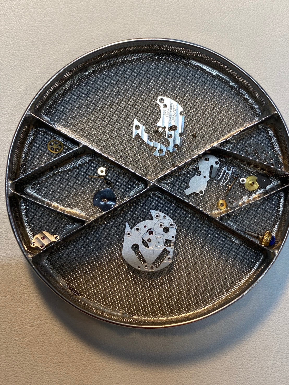 カルティエ マストタンク SM 5057001 クォーツ Cal.057 SV925 革 純正尾錠(GP)アイボリーローマン文字盤 箱 保証書(1992年) オーバーホール済み