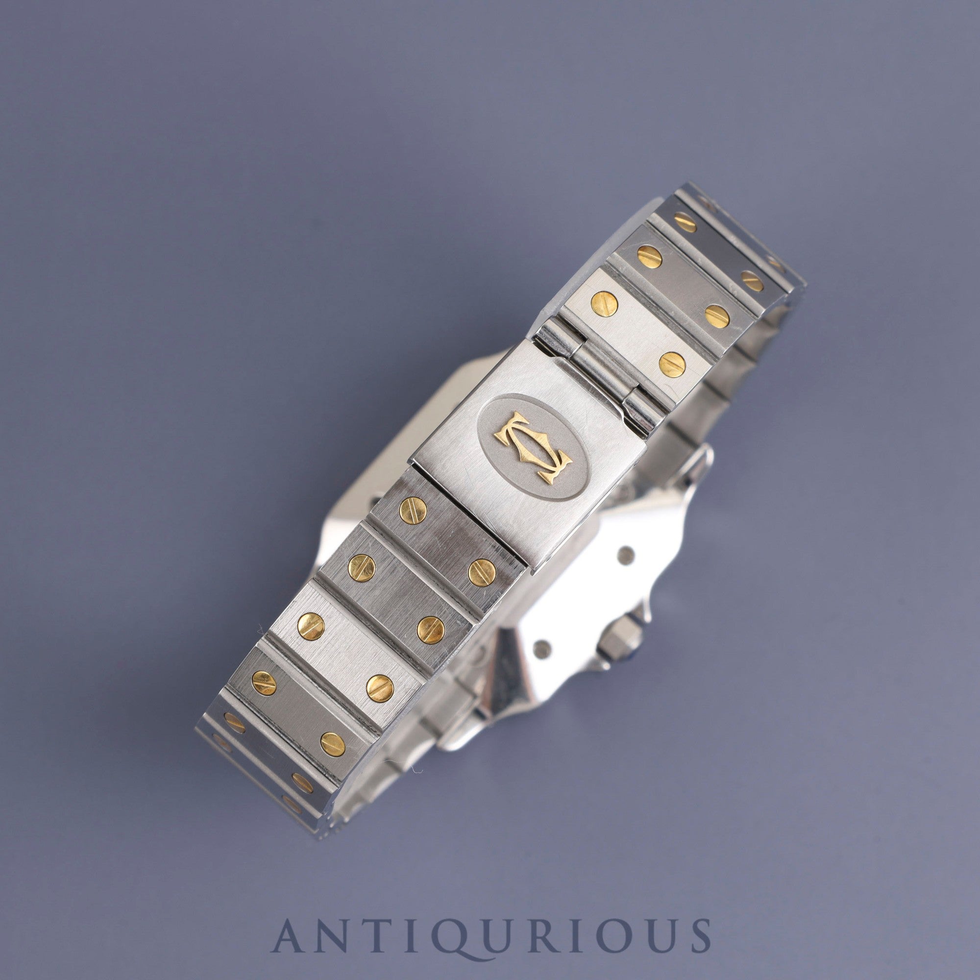 Cartier Santos Galbee LM 81036288 / 2961 Automatic SS / YG White Roman Dial Completely serviced at a Cartier boutique