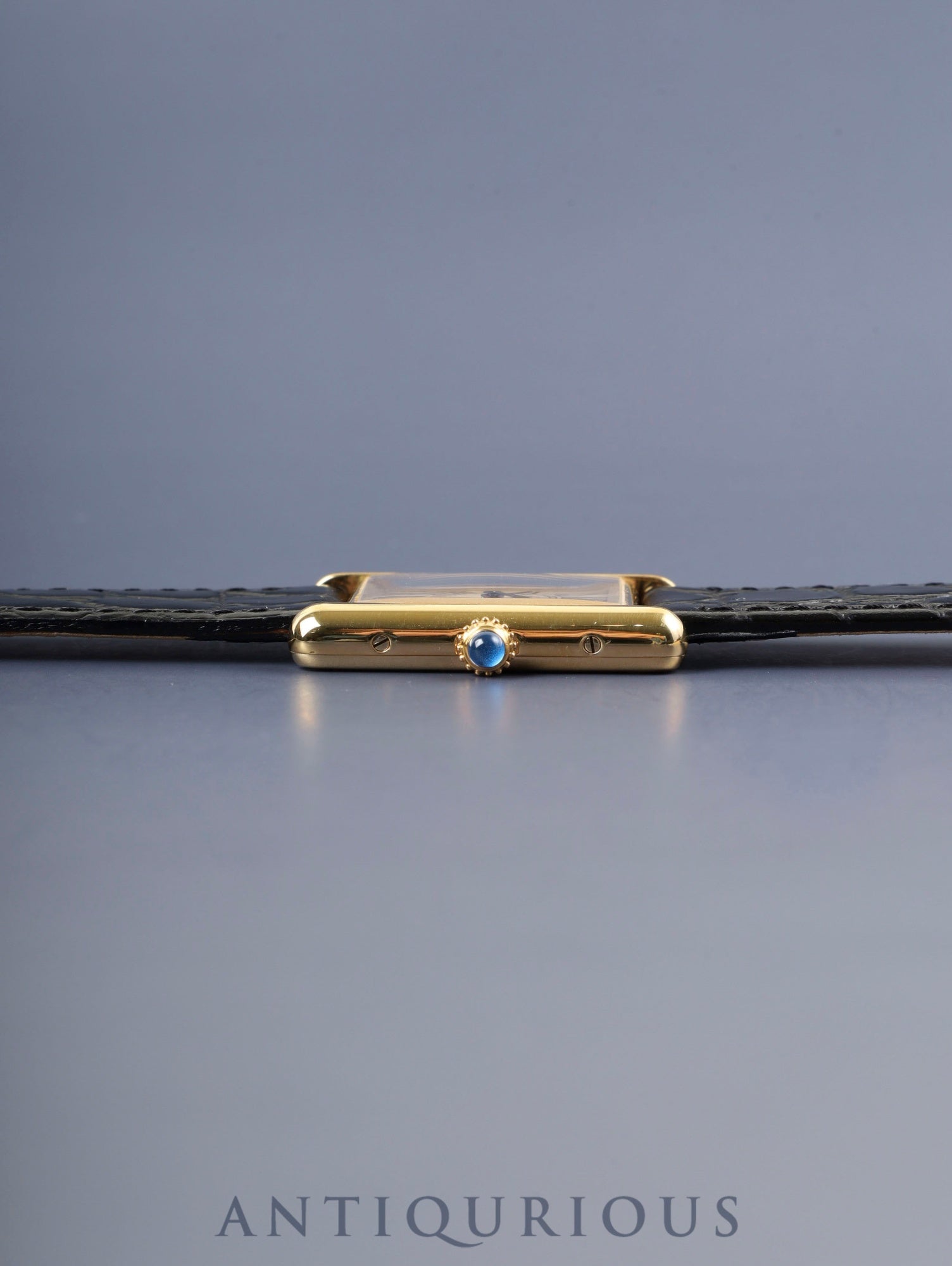 カルティエ マストタンク LM 590005 クォーツ Cal.90 SV925 革 純正尾錠(GP)オパラン文字盤 オーバーホール済み 新品仕上げ済み