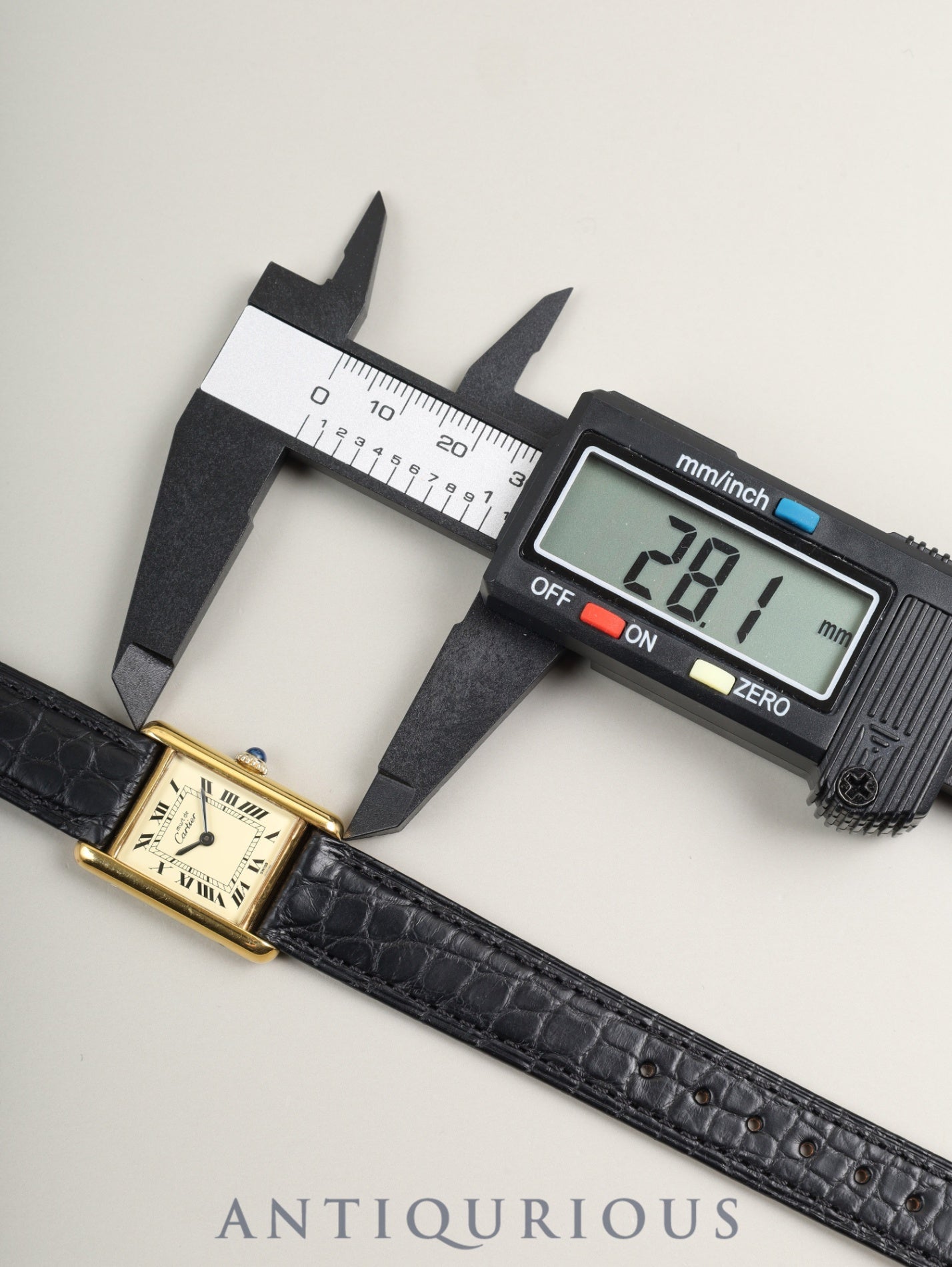 カルティエ マストタンク SM 手巻き Cal.ETA2512 SV925 革 純正尾錠(GP)アイボリーローマン文字盤(SWISS表記)オーバーホール済み