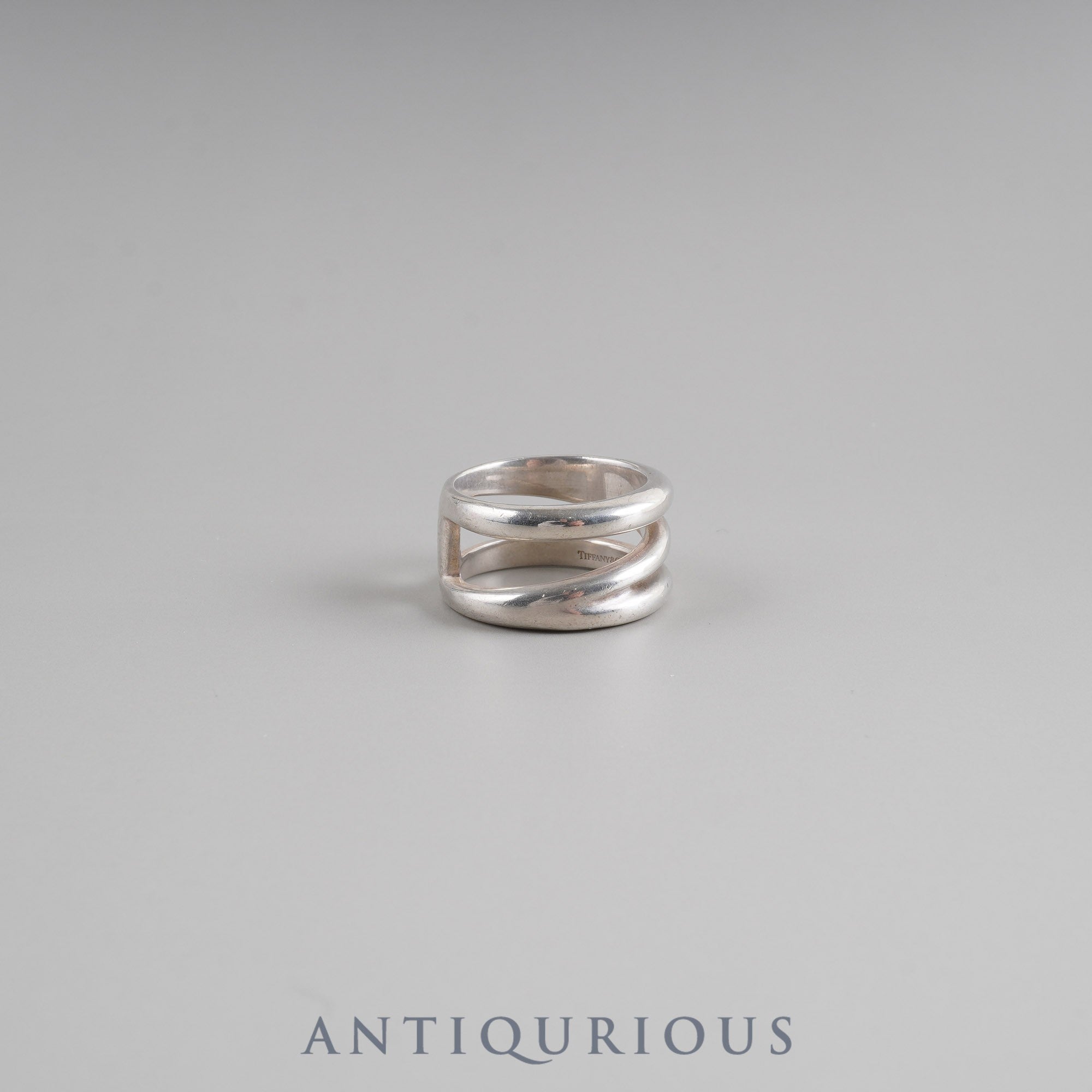 Tiffany ring open diagonal SV925 size 14