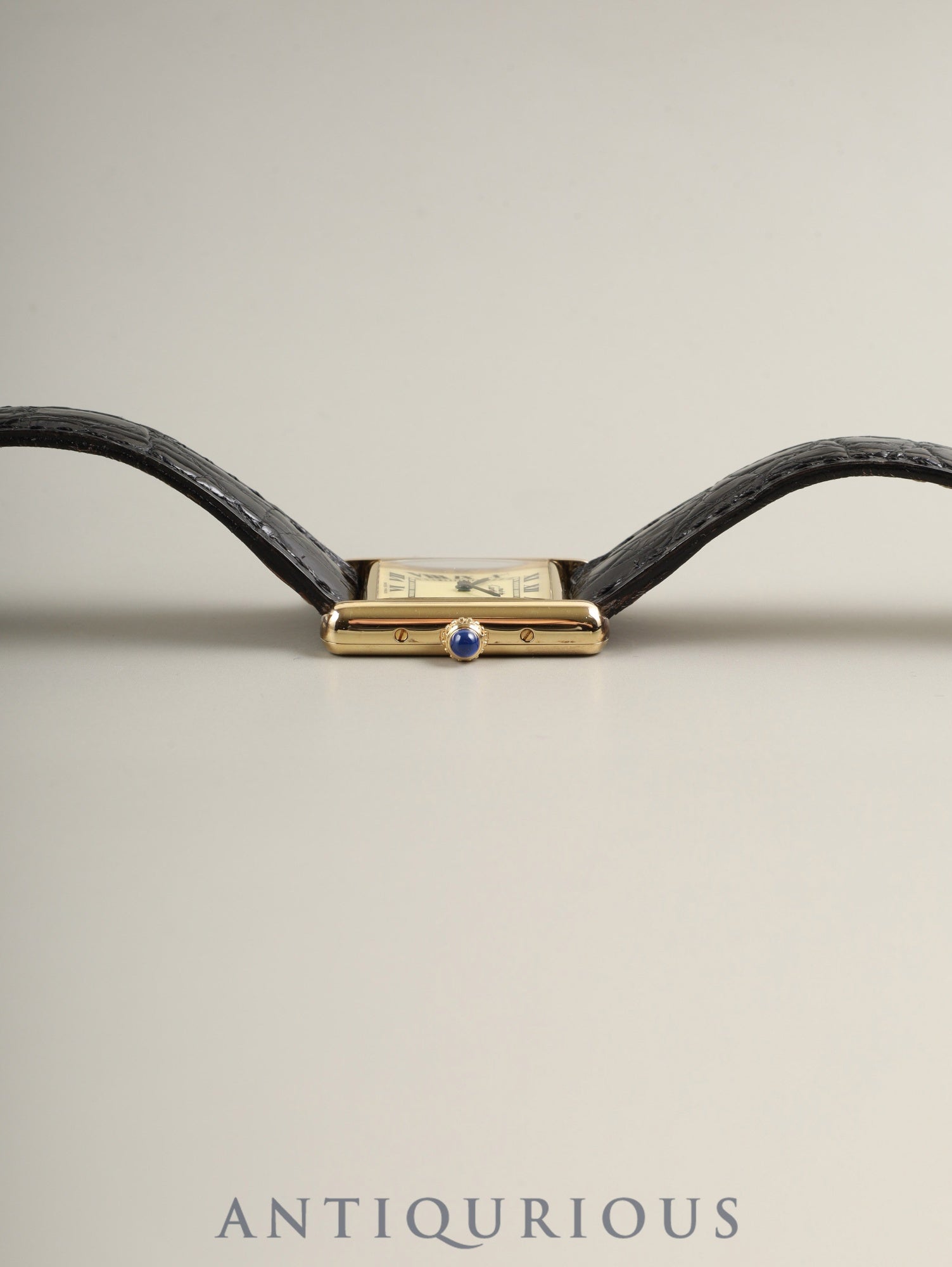 カルティエ マストタンク SM 1613 クォーツ Cal.- SV925 純正革ベルト 純正尾錠(GP) アイボリーローマン文字盤(SWISS MADE表記)1996年頃~1998年頃 カルティエブティックにてコンプリートサービス済み