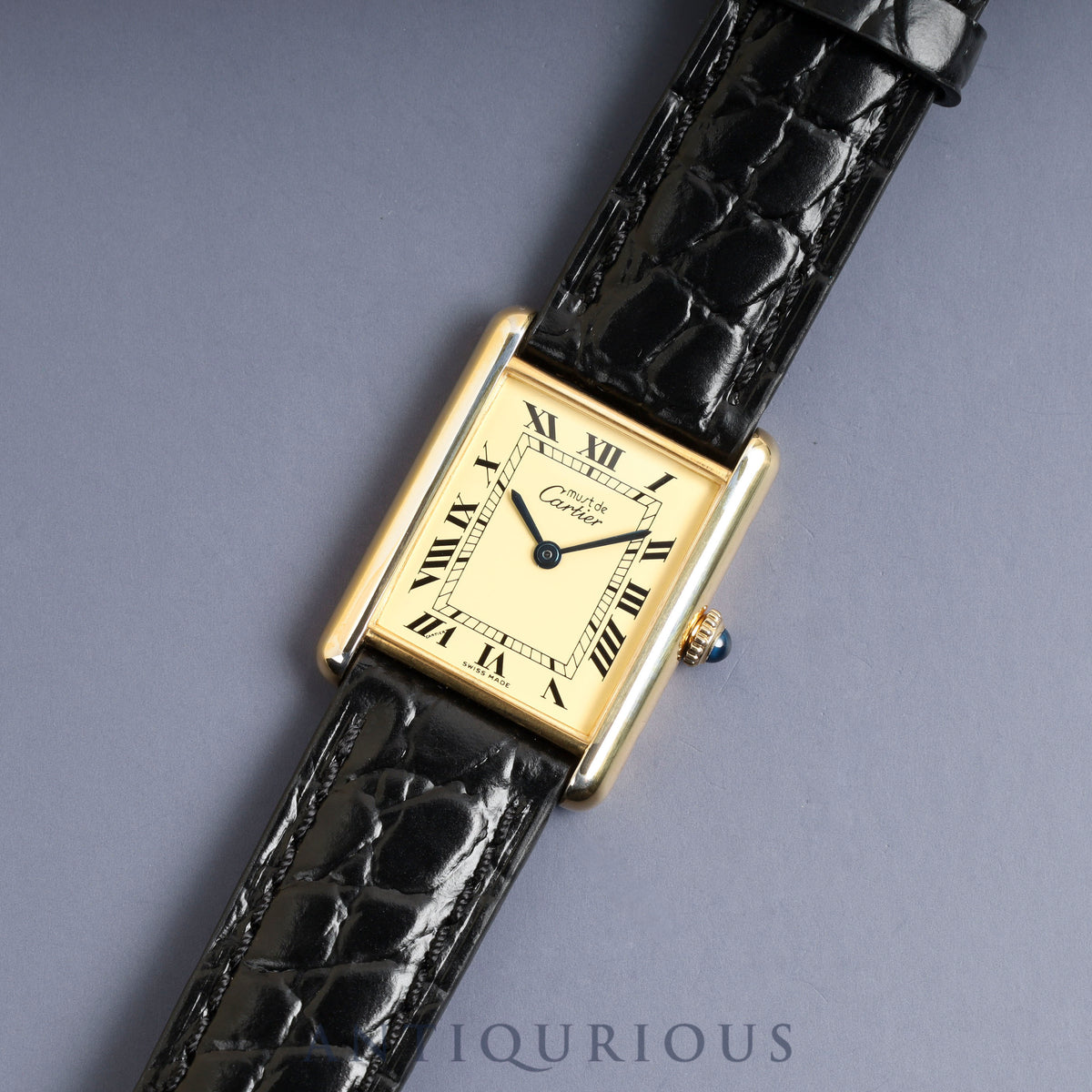 Cartier Must Tank LM Manual Winding Ivory Roman Dial Overhauled