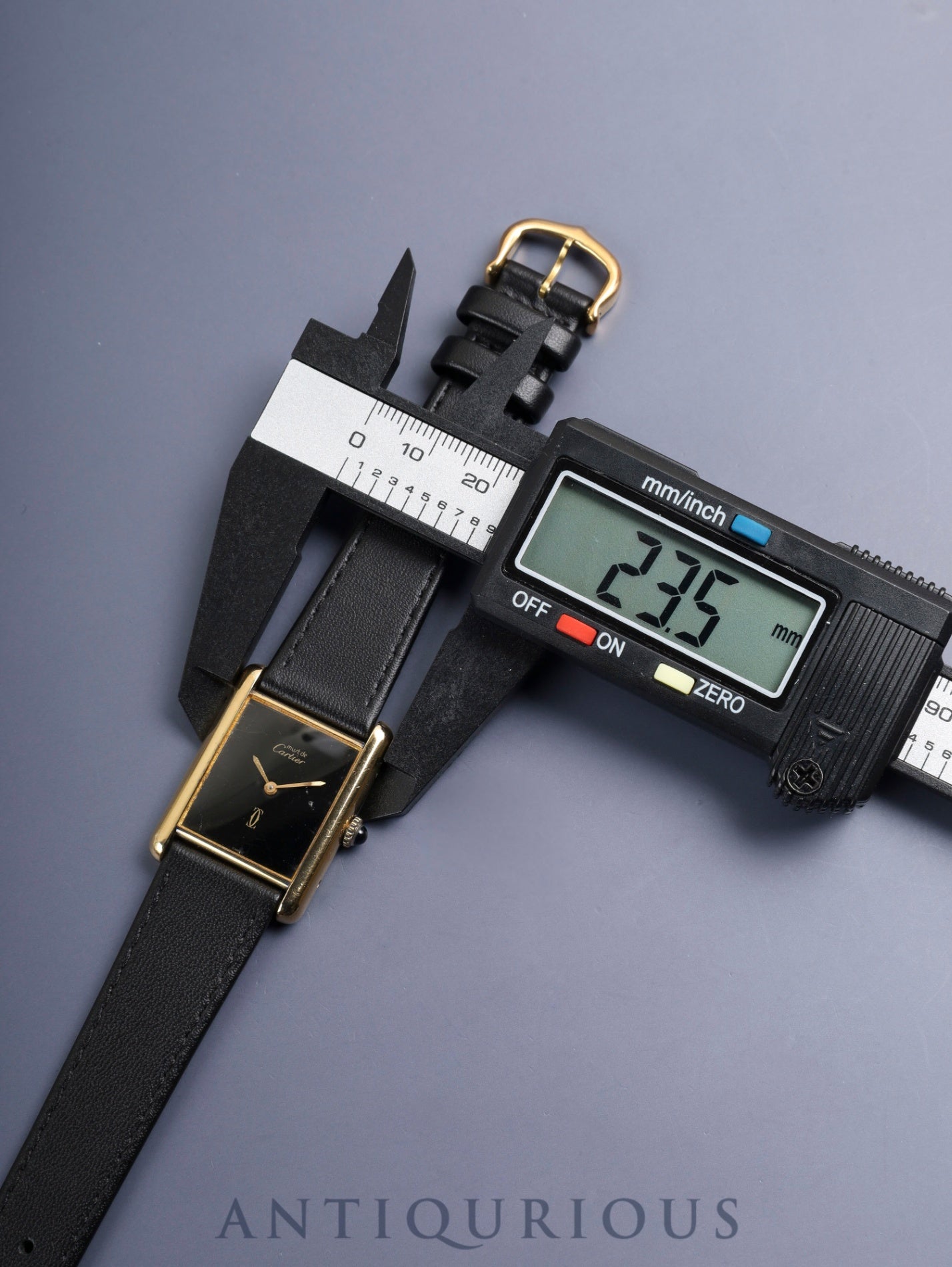 カルティエ マストタンク LM 手巻き Cal.78-1 SV925 革 純正ピンバックル(GP)オニキス文字盤(SWISS表記)オーバーホール済み