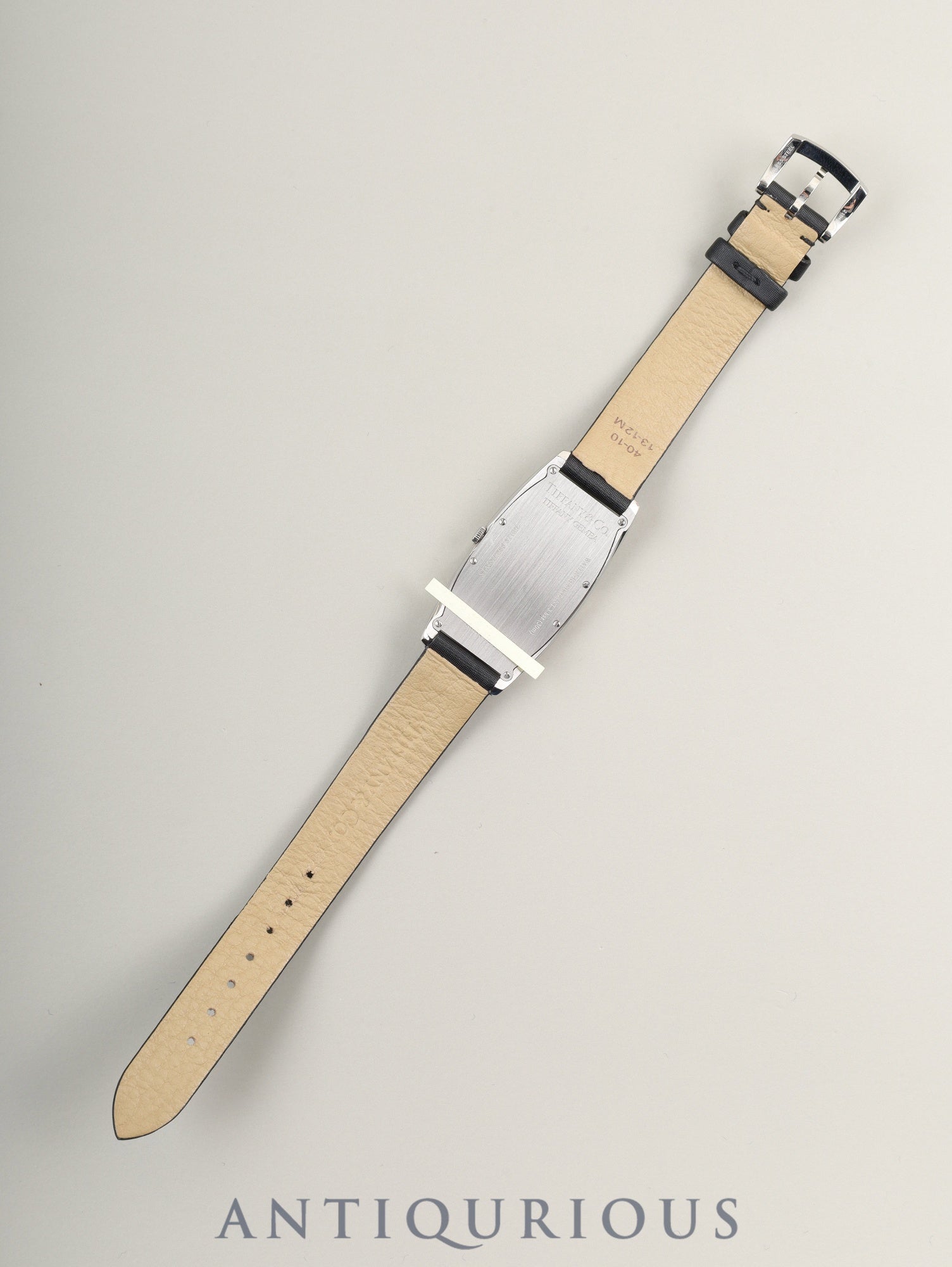 ティファニー ジェメア Z6401.10.10 クォーツ Cal.976.001 SS 純正革ベルト 純正尾錠(SS)ホワイトローマン文字盤 冊子 オーバーホール済み