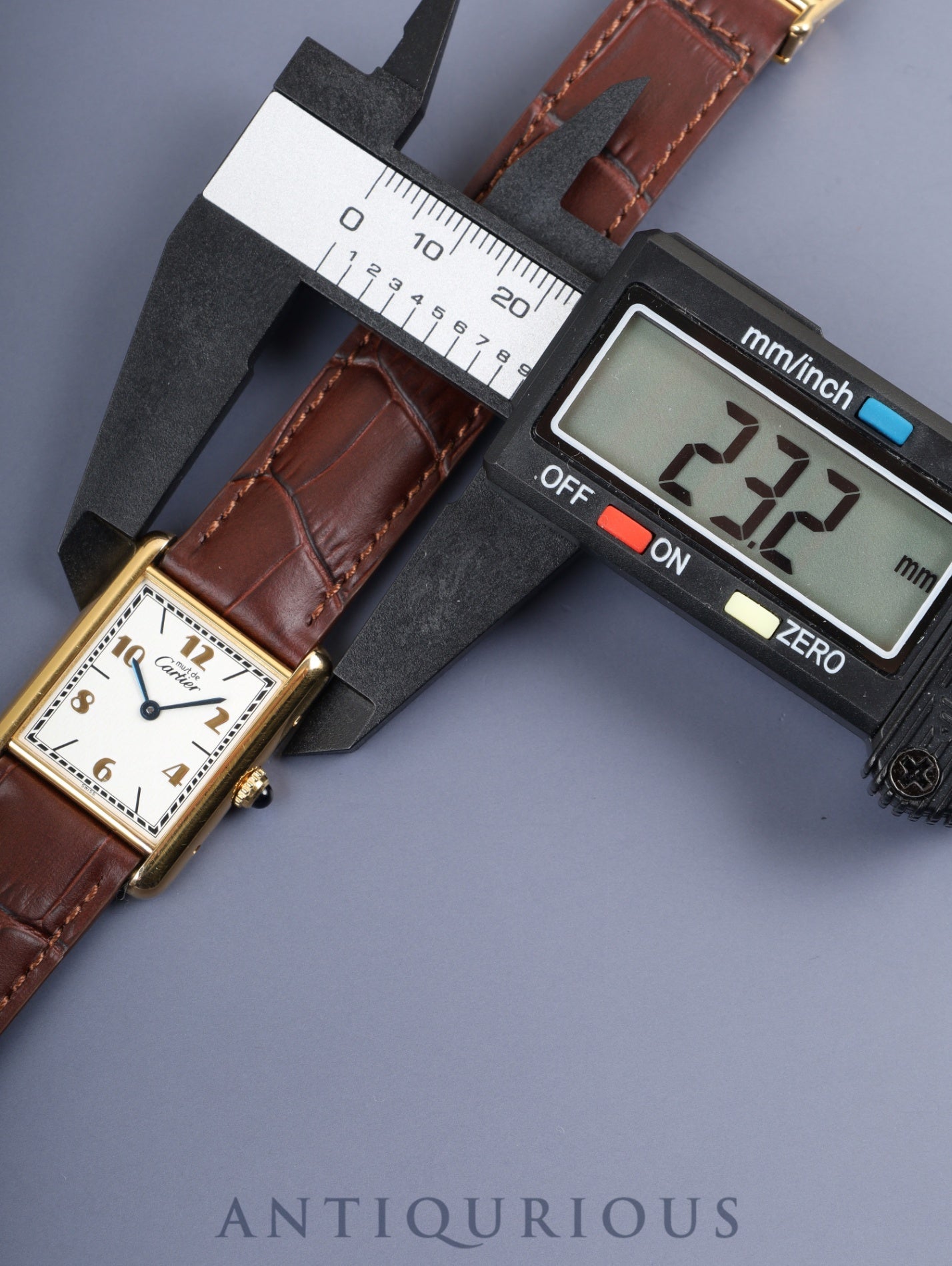 カルティエ マストタンク LM 590005 クォーツ Cal.690 SV925 革 純正Dバックル(GP) 飛びアラビアCC文字盤(SWISS表記) オーバーホール済み