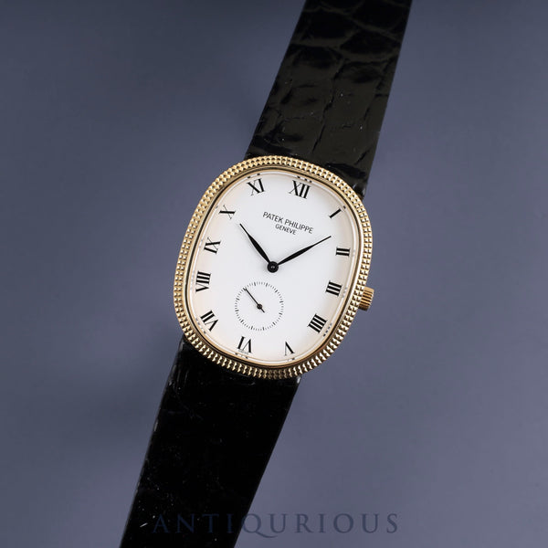 Patek Philippe Golden Ellipse 3989J Manual winding Cal.215 750 Leather Genuine buckle (750) White Roman dial Overhauled