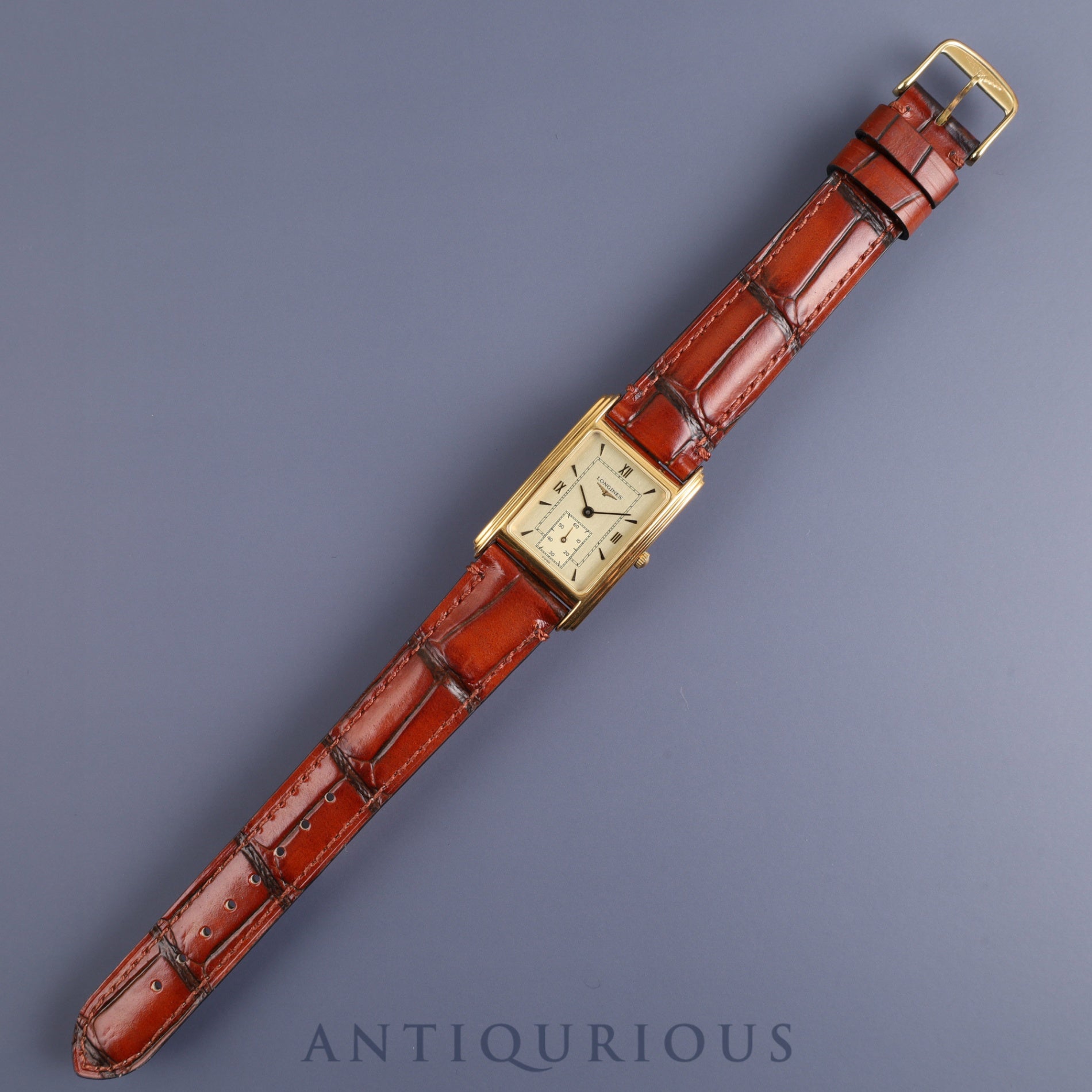 ロンジン グランドクラシック L4.689.2 クォーツ Cal.L176.2 SS / GP 革 純正尾錠(GP)シャンパンローマン文字盤 オーバーホール済み