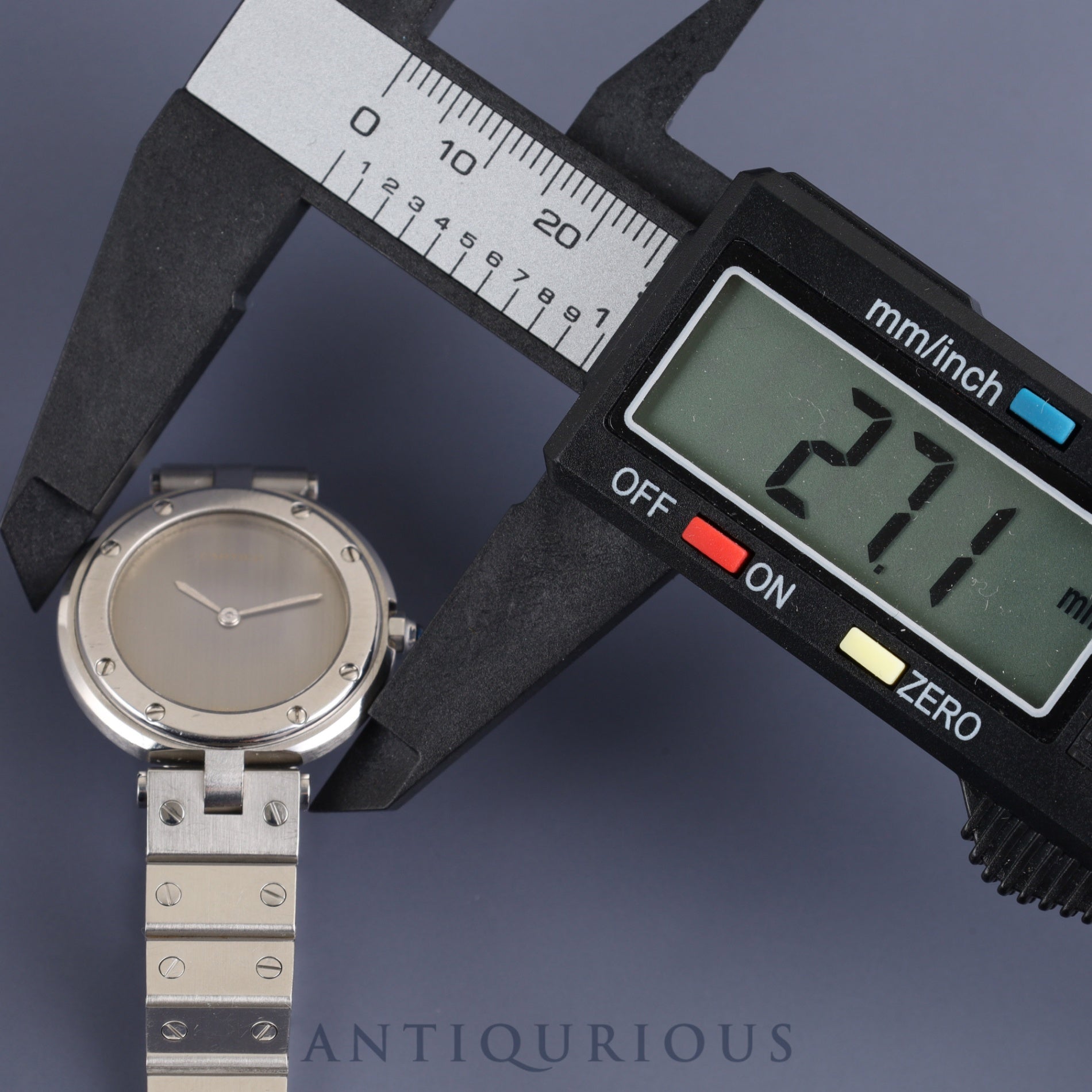 Cartier Santos Vendome SM 8192 Quartz Cal.81 SS SS Ghost (Gray) Dial Overhauled