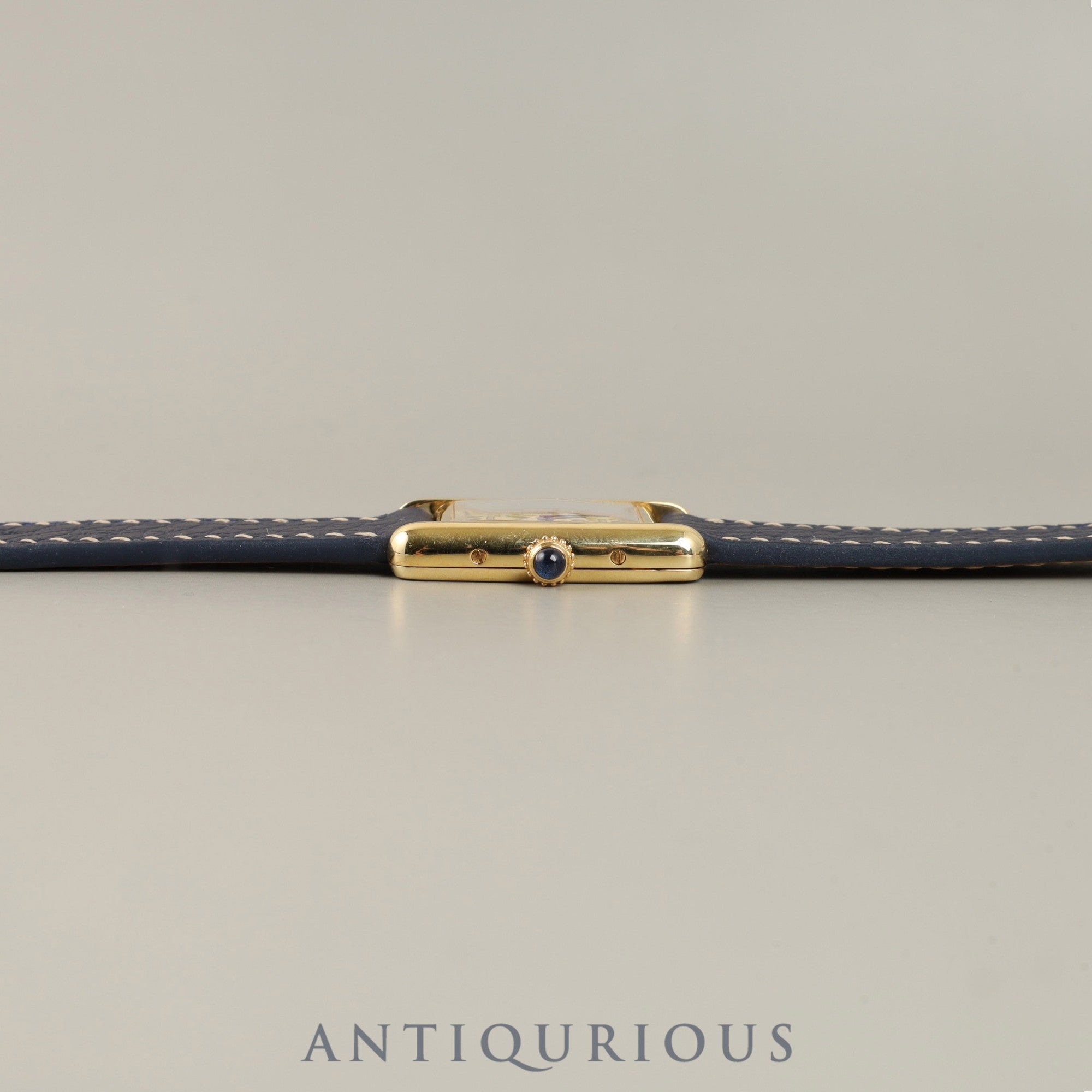 カルティエ マストタンク SM 5057001 クォーツ Cal.- SV925 革 純正尾錠(GP)アイボリーローマン文字盤 カルティエブティックにてコンプリートサービス(フルメンテナンス)済み 新品仕上げ済み