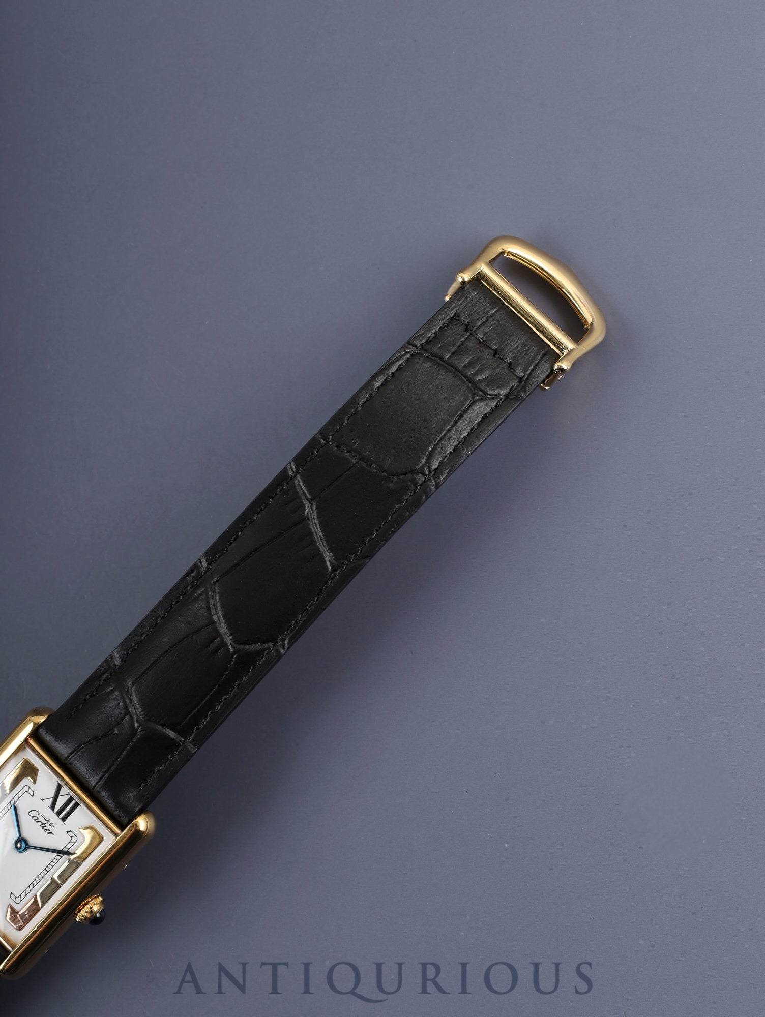 カルティエ マストタンク LM 590005 クォーツ Cal.690 SV925 革 純正Dバックル(GP)サイドトリニティ文字盤(SWISS表記)箱 冊子 保証書(1994年)オーバーホール済み