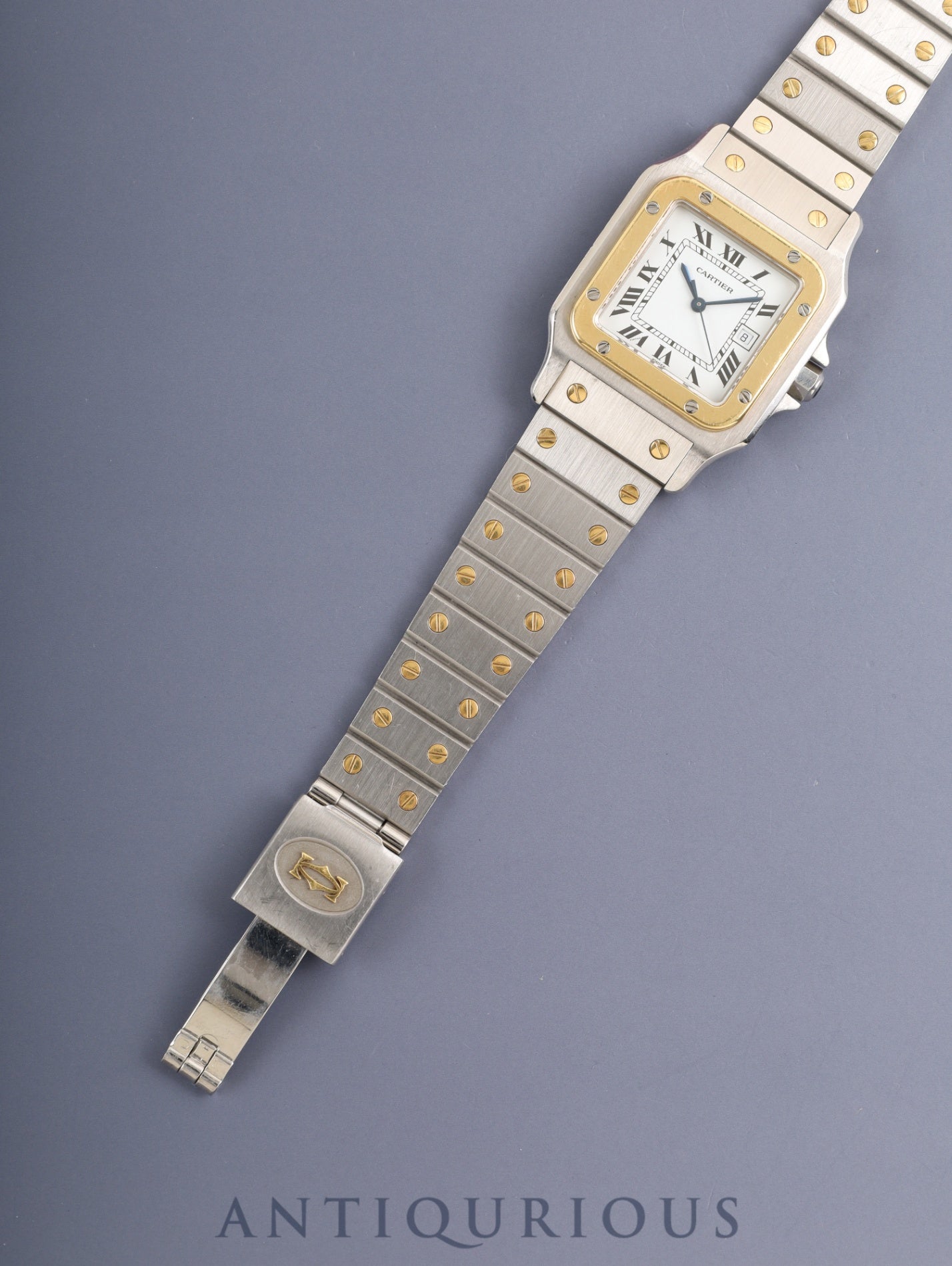 Cartier Santos Carre LM 2961 Automatic Cal. ETA2671 SS/YG SS/YG White Roman Dial (SWISS marking) Overhauled