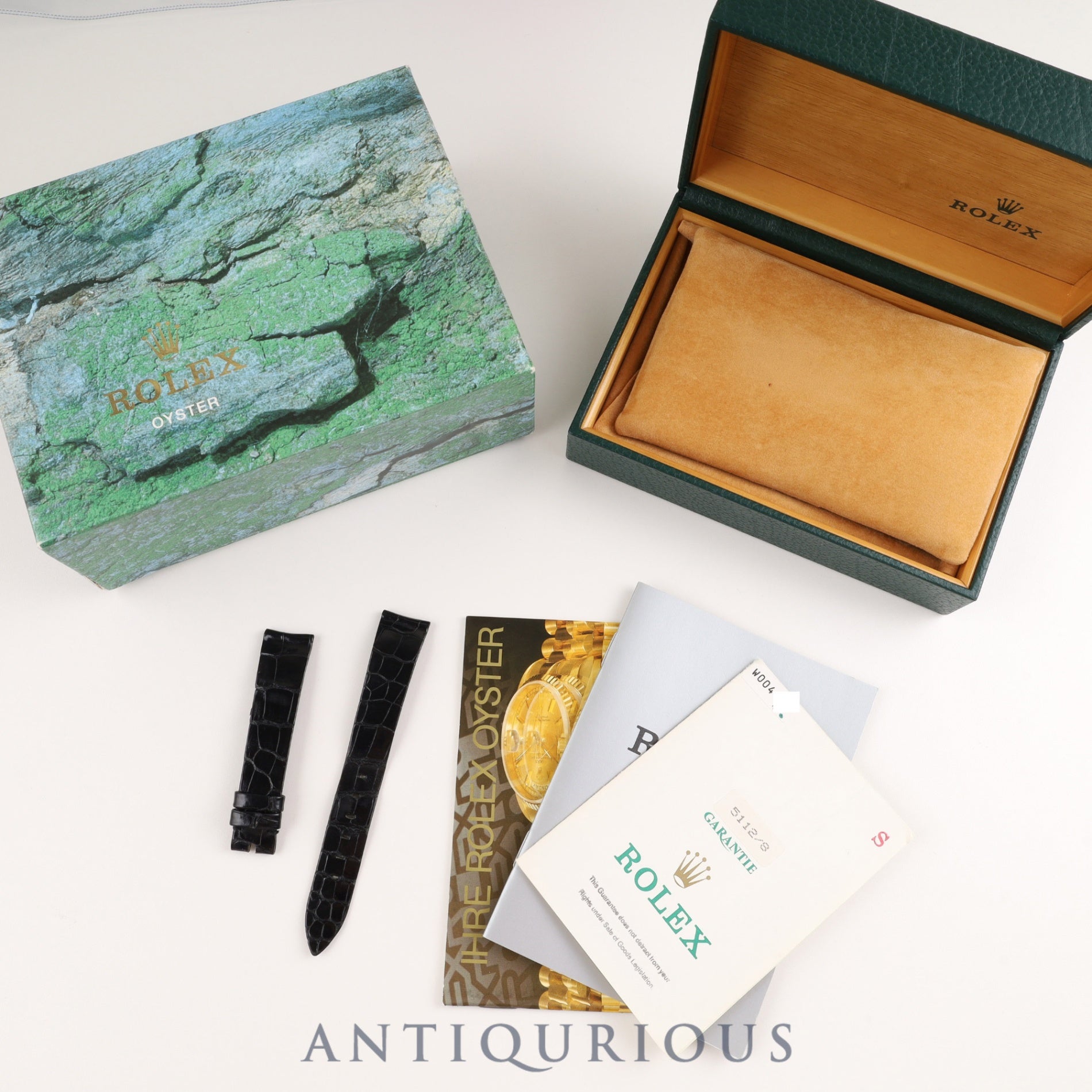 Rolex Cellini 5112/8 Manual Winding Caliber 1602 18K Leather Strap (750) White Roman Dial W Serial (1994-1995) Warranty Card Box Booklet Genuine Strap Overhauled