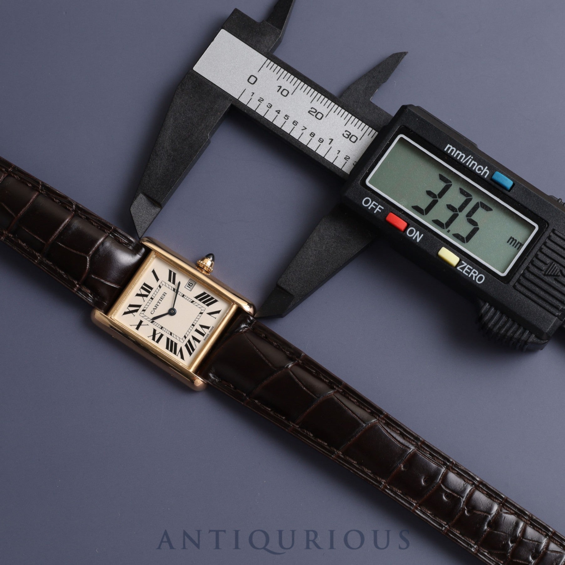 カルティエ タンクルイカルティエ LM W1529756 / 2441 クォーツ YG 純正革 純正尾錠(750)ホワイト文字盤 保証書 メンテナンス済み