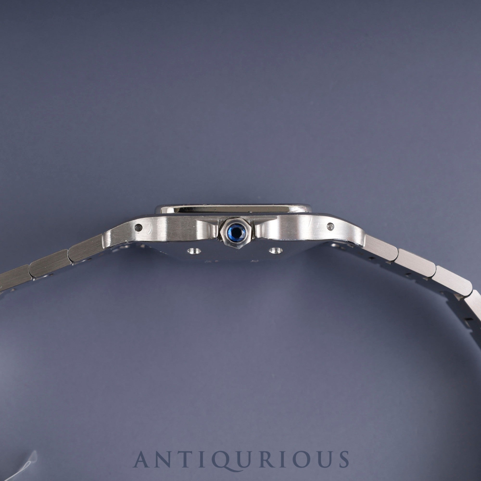 Cartier Santos Galbee LM 2960 Automatic Stainless Steel Watch with White Roman Dial. Completely serviced at a Cartier boutique.