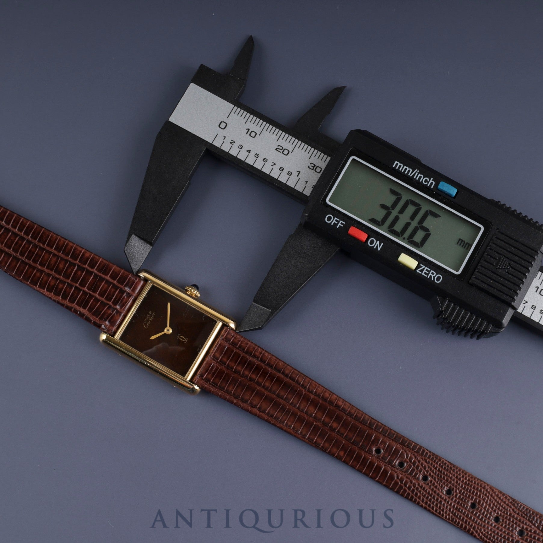 Cartier Must Tank LM Manual winding Cal.78-1 SV925 Leather Genuine buckle (GP) Mahogany dial Overhauled