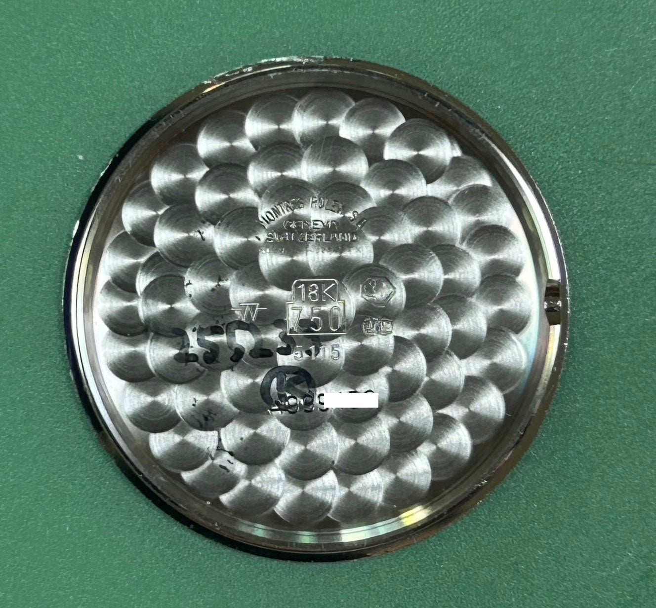 ロレックス チェリーニ 5115 手巻き Cal.1602 750 革 純正尾錠(750) シルバーギョーシェ文字盤 A番(1998年~1999年)箱 オーバーホール済み
