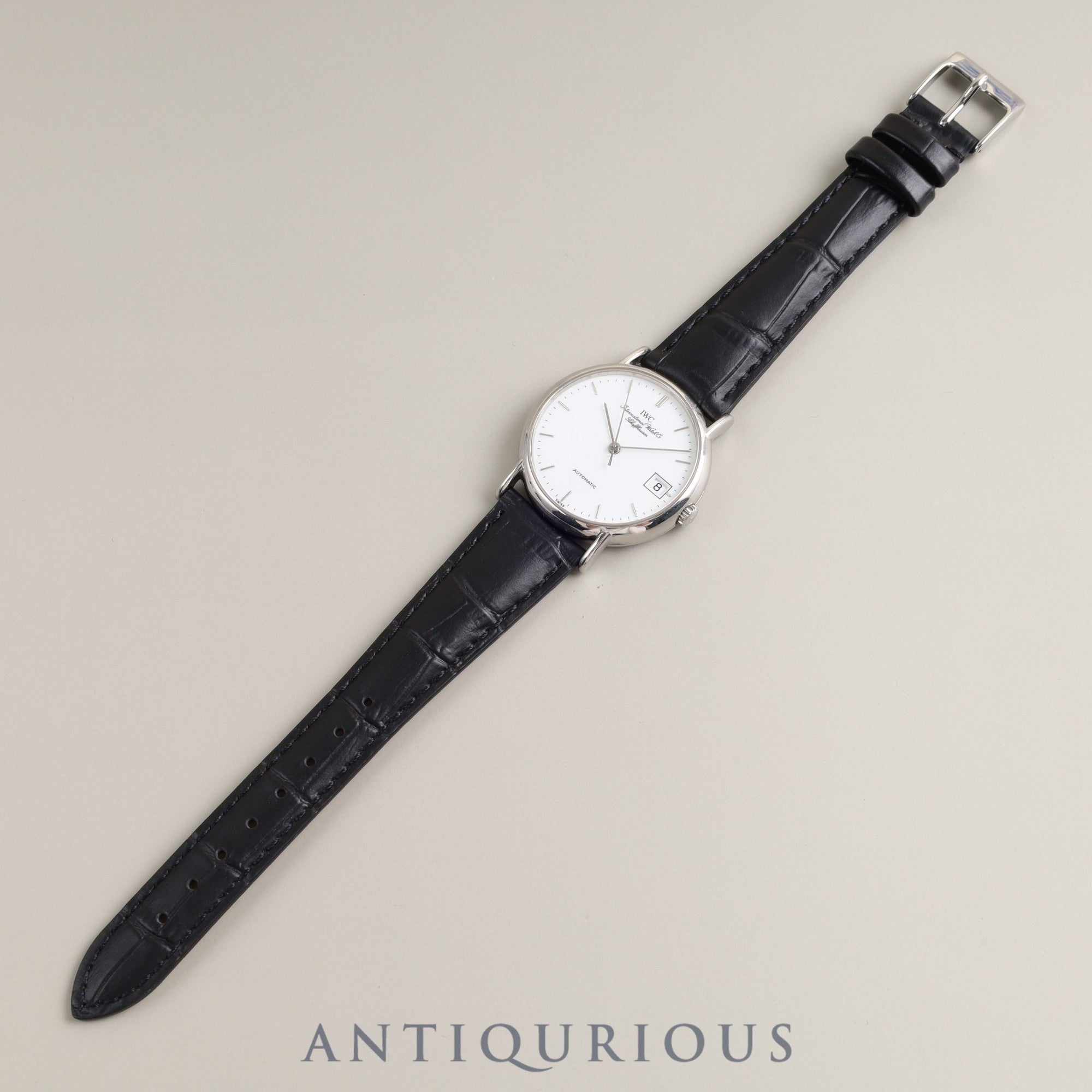 IWC ポートフィノ IW351318 自動巻き SS 革 ホワイト文字盤 保証書 アイダブリュシー
